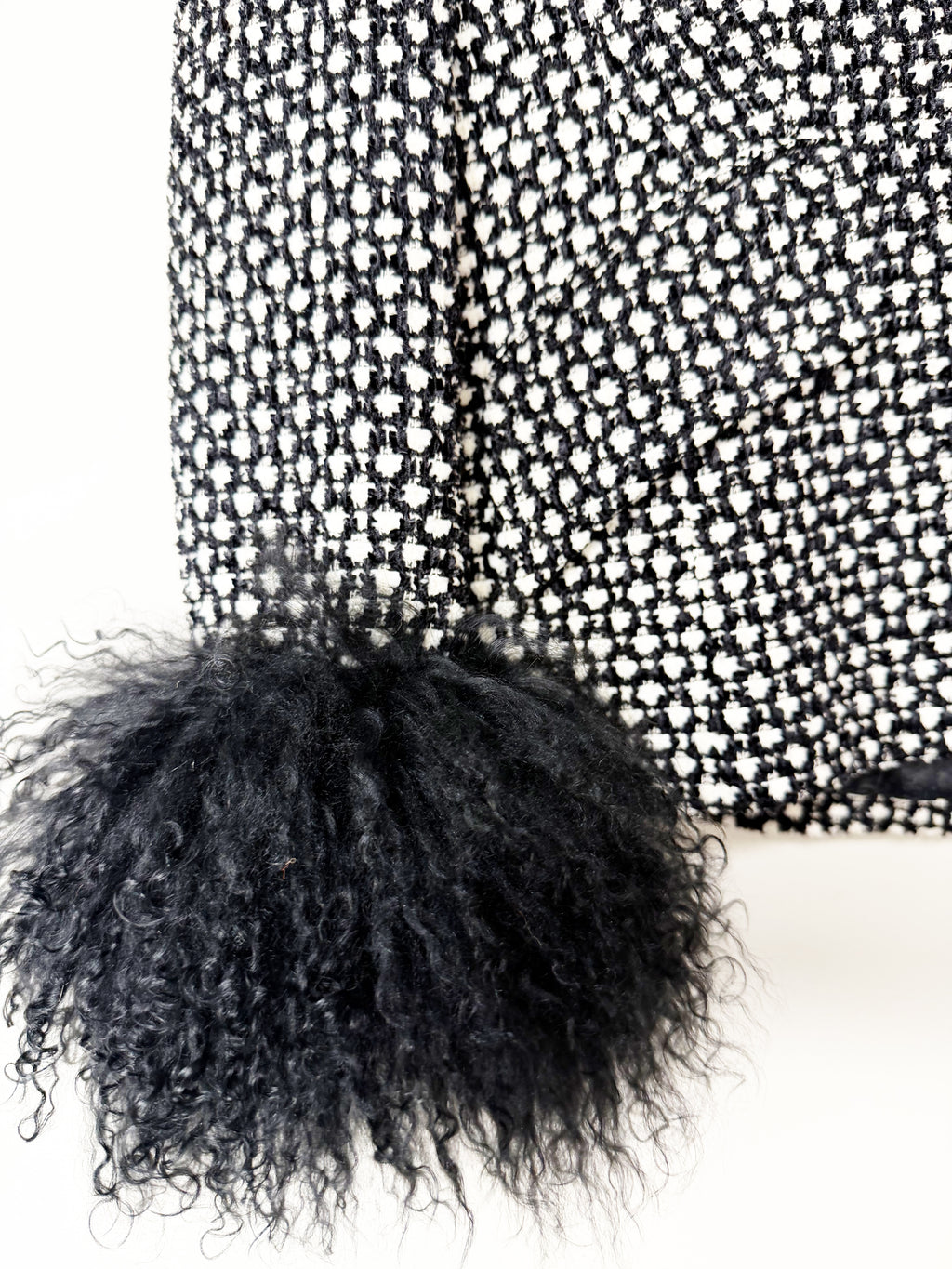 Escada Tweed Jacket & Skirt Set with Fur Details