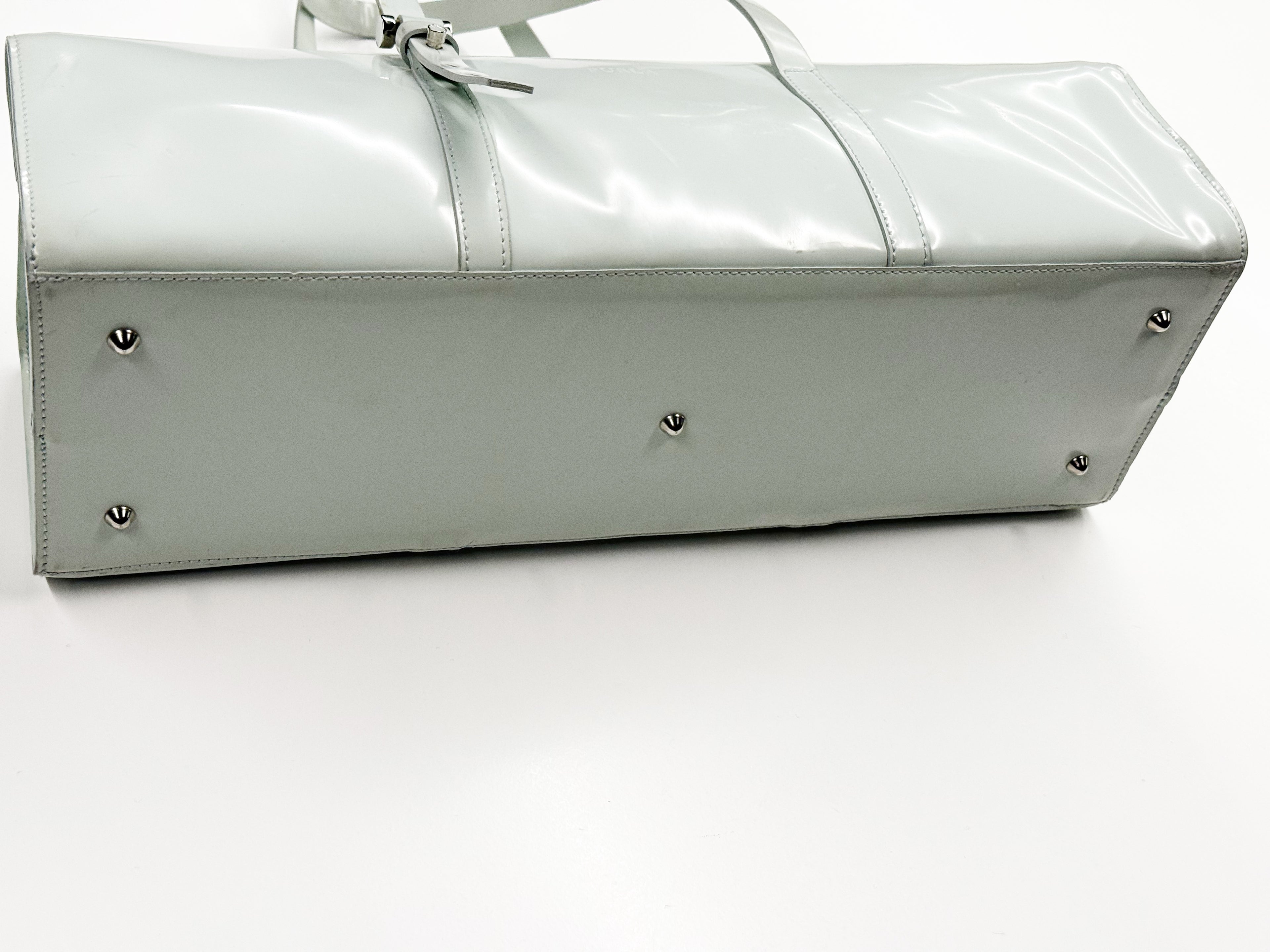 Furla Patent Leather Barrel Bag