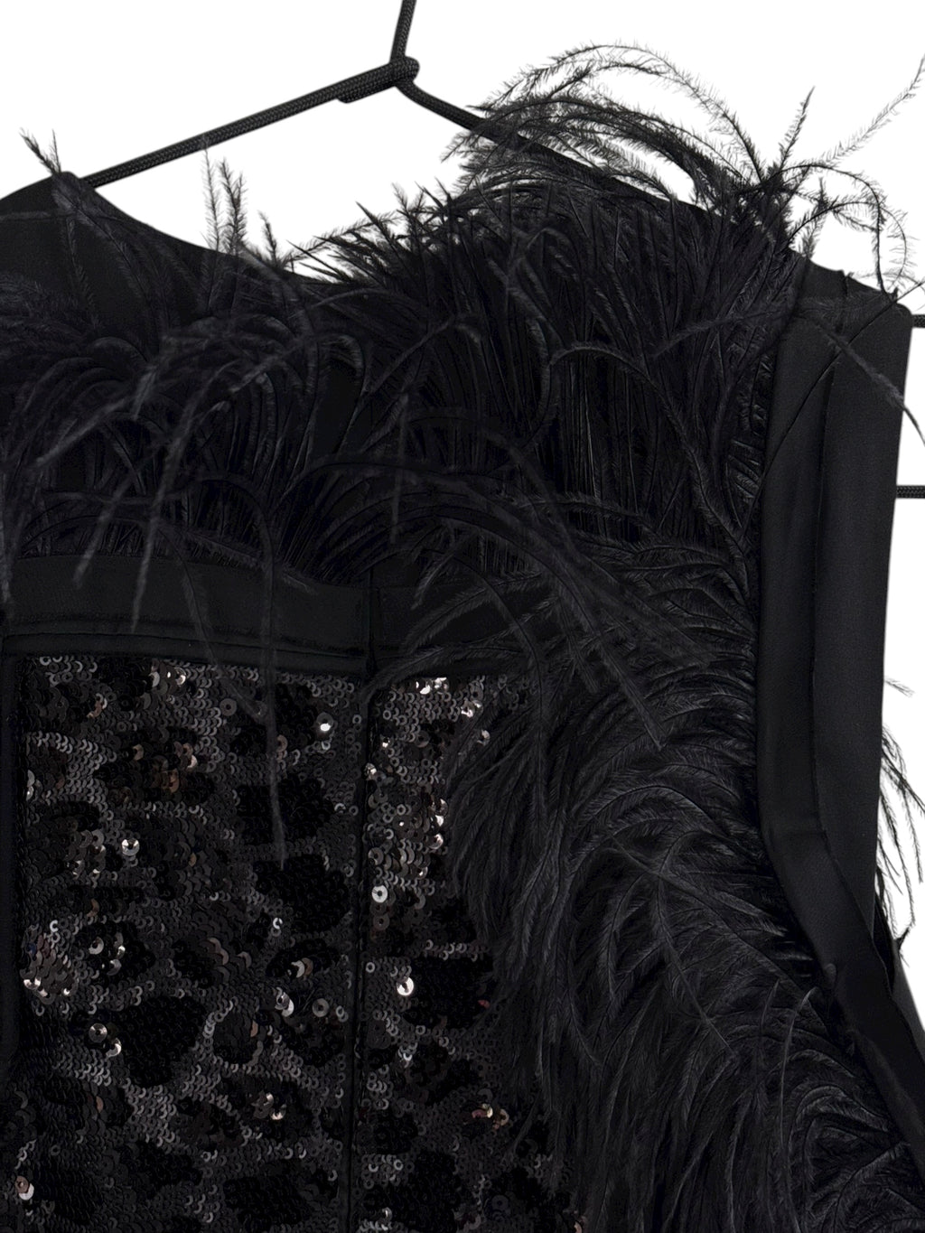 Hugo Boss Feather & Sequin Dress - M