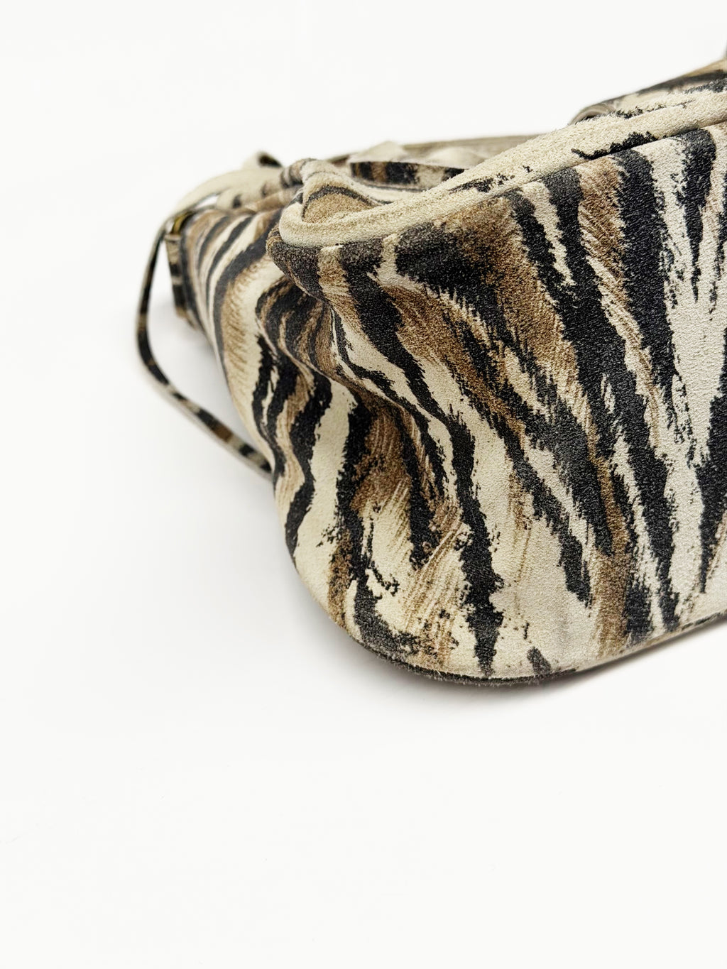 Roberto Cavalli Tiger Print Pony Hair Shoulder Bag