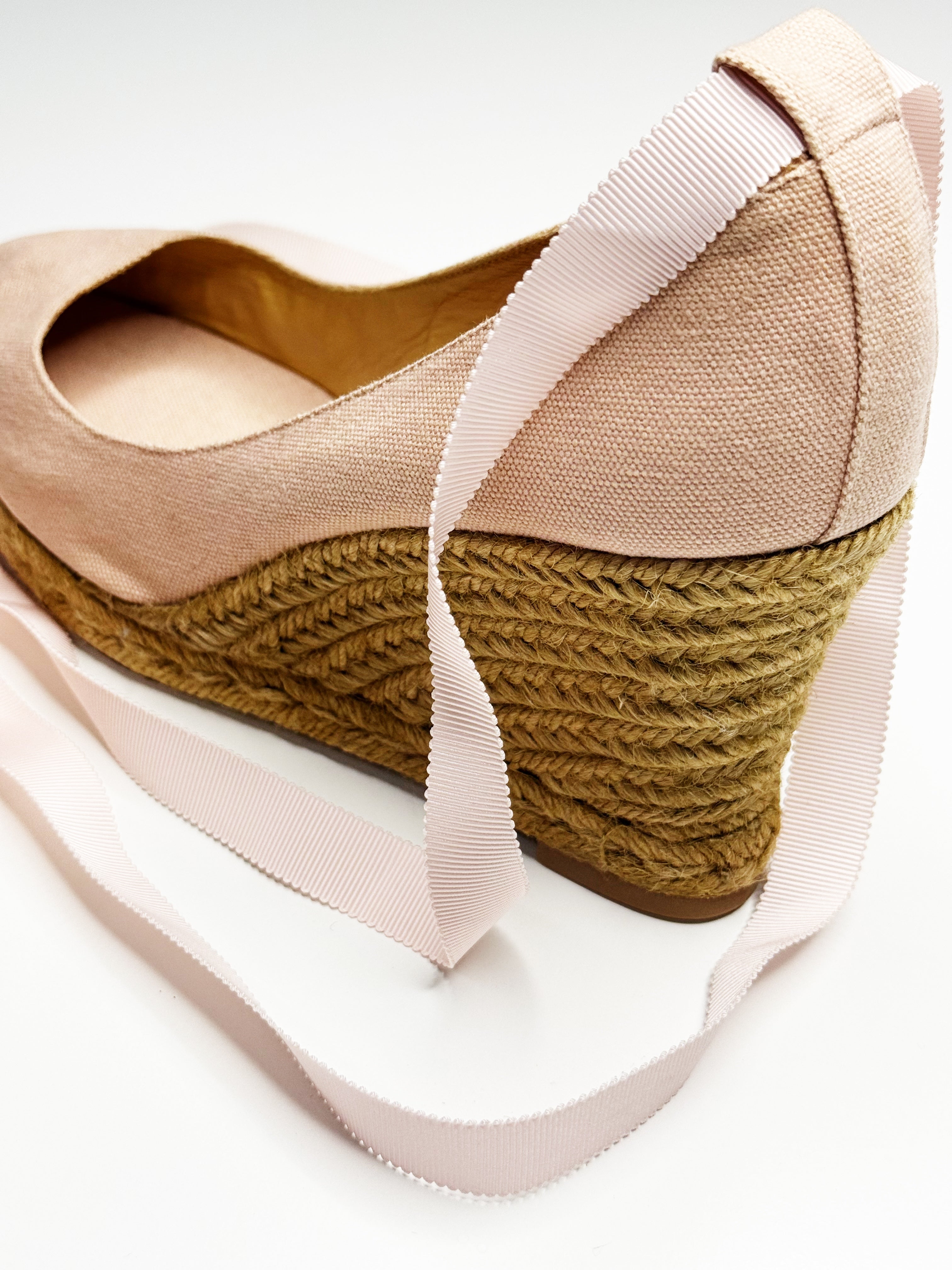 Christian Louboutin Espadrille Wedges with Ribbons