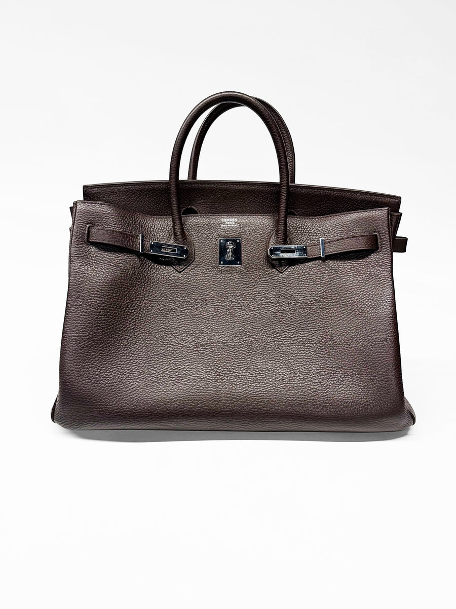 Hermès Birkin 40 Etoupe Togo Leather Palladium Hardware 2011 Investment Piece