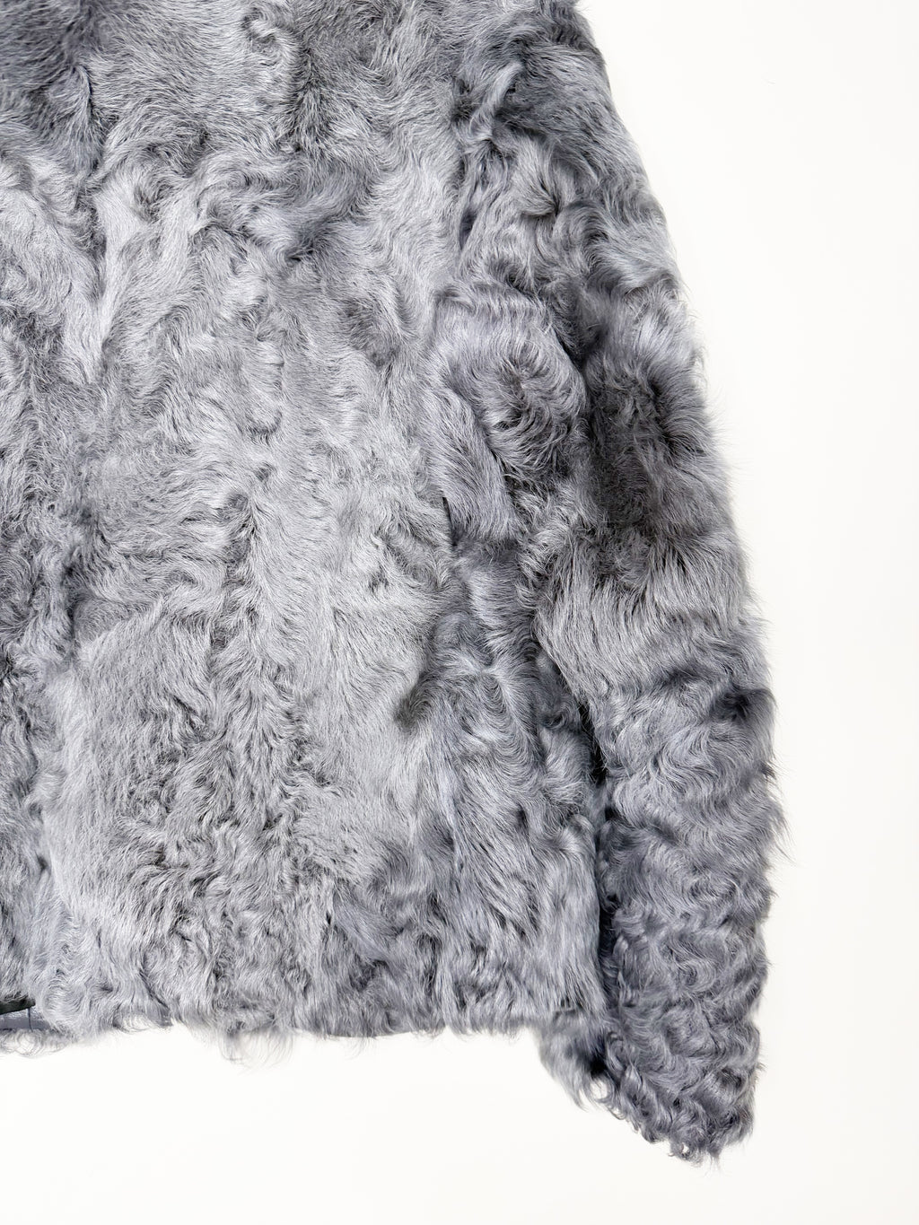 RAVN Grey Curly Fur Jacket