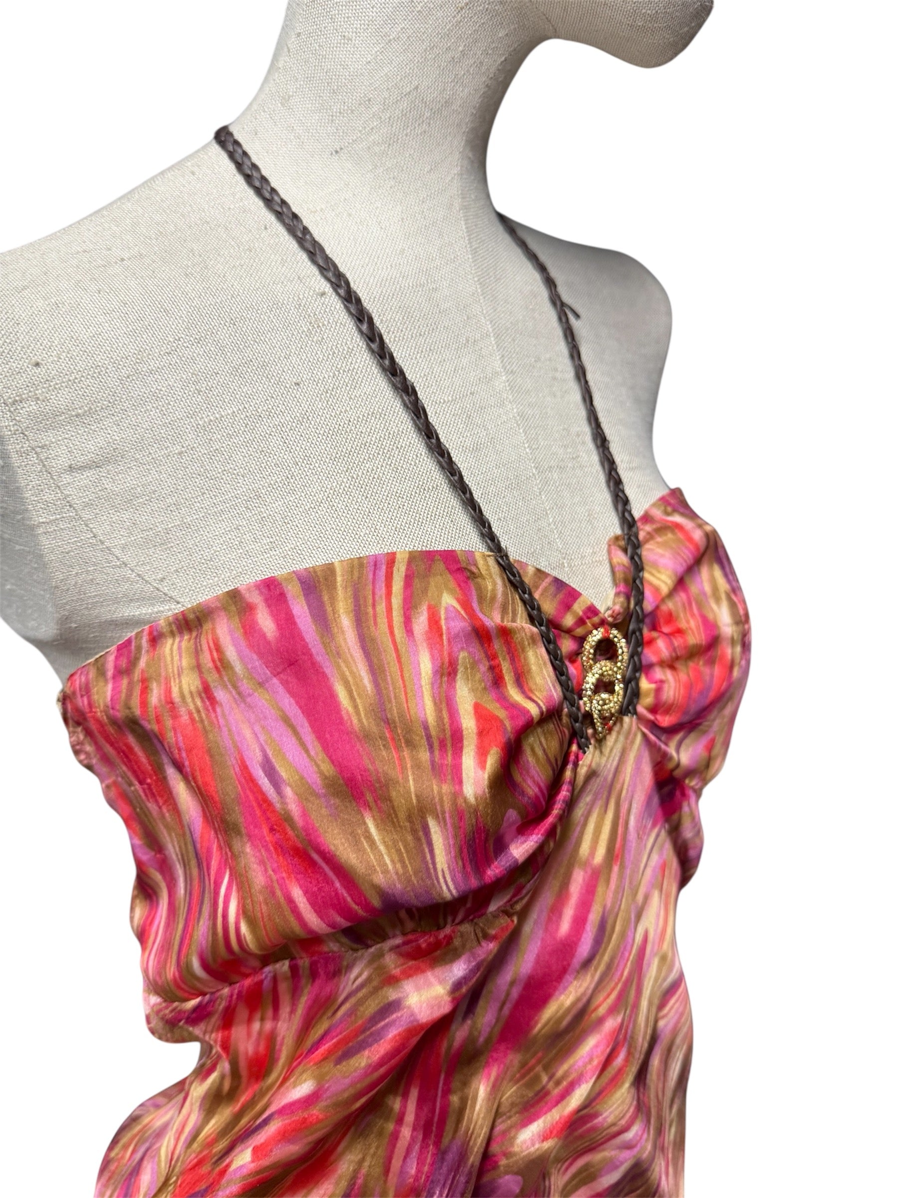 KOR@KOR Multicolor Strapless Silk-Cotton Dress