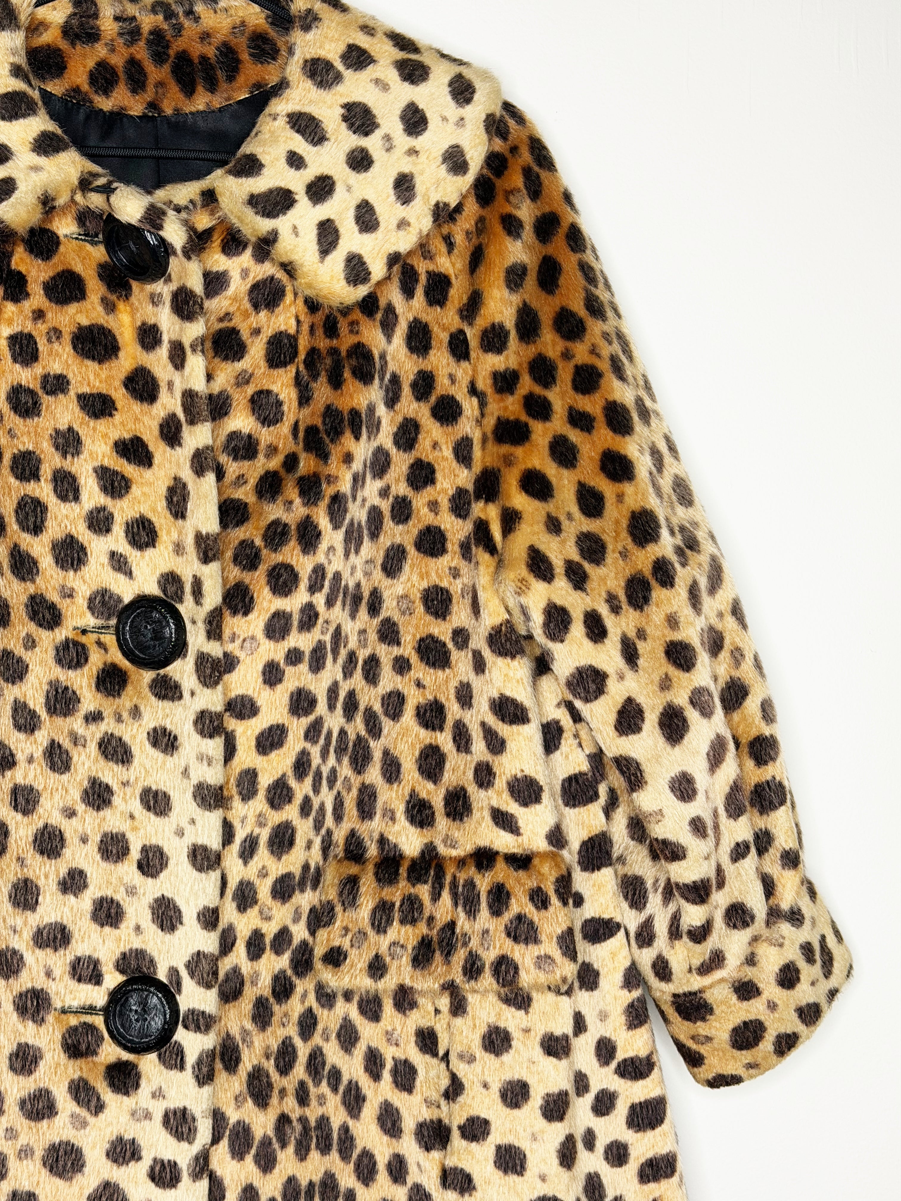 HITA Sportowne Leopard Print Fur Coat (Vintage)