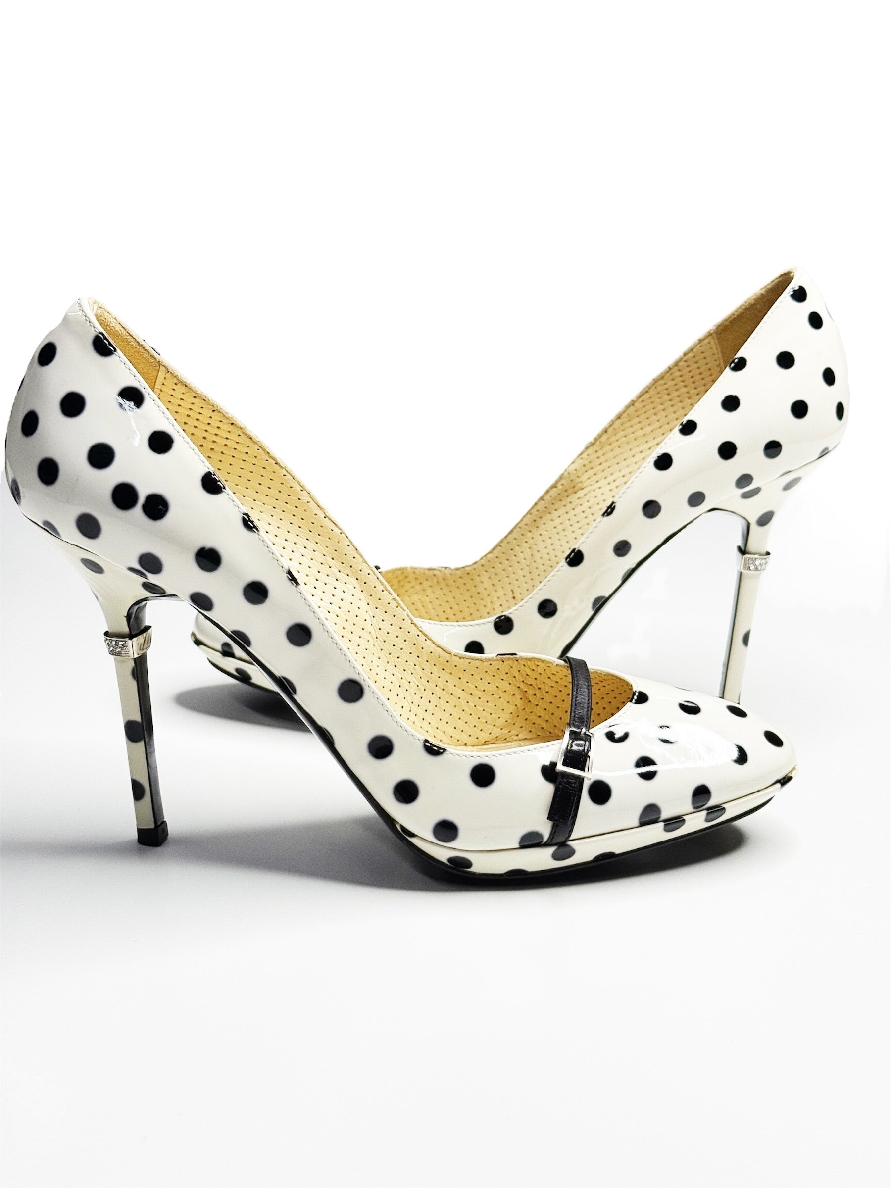 Gianmarco Lorenzi Polka Dot Stiletto Pumps