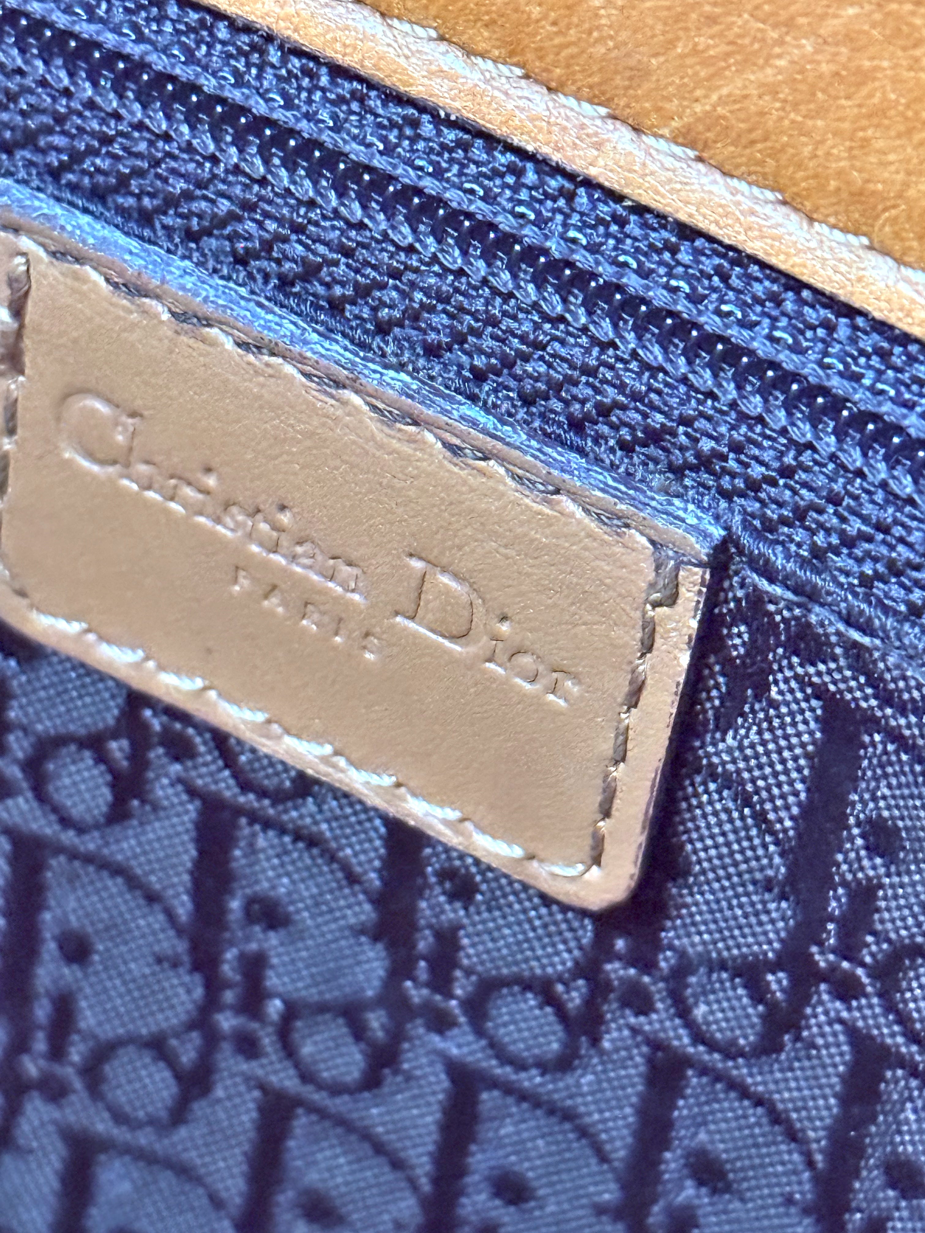 Christian Dior Brown Leather Tote Bag – Vintage Luxury Shoulder Handbag