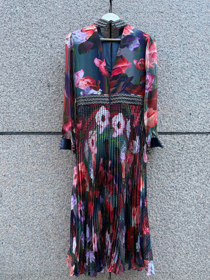 Karen Millen Floral Pleated Dress