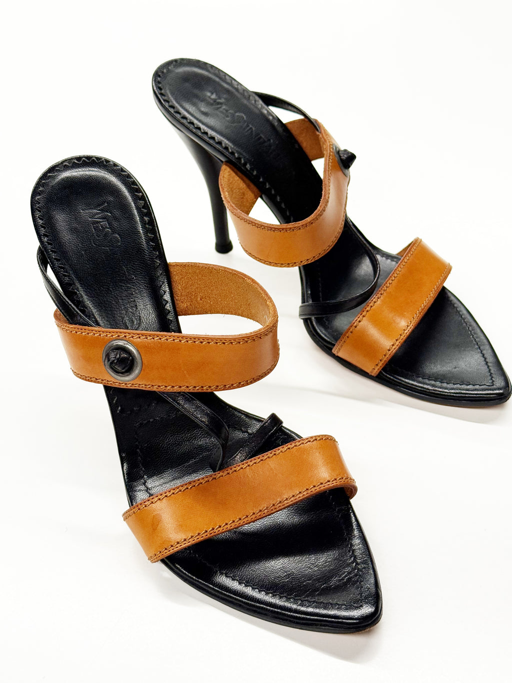 Yves Saint Laurent Leather Heeled Sandals