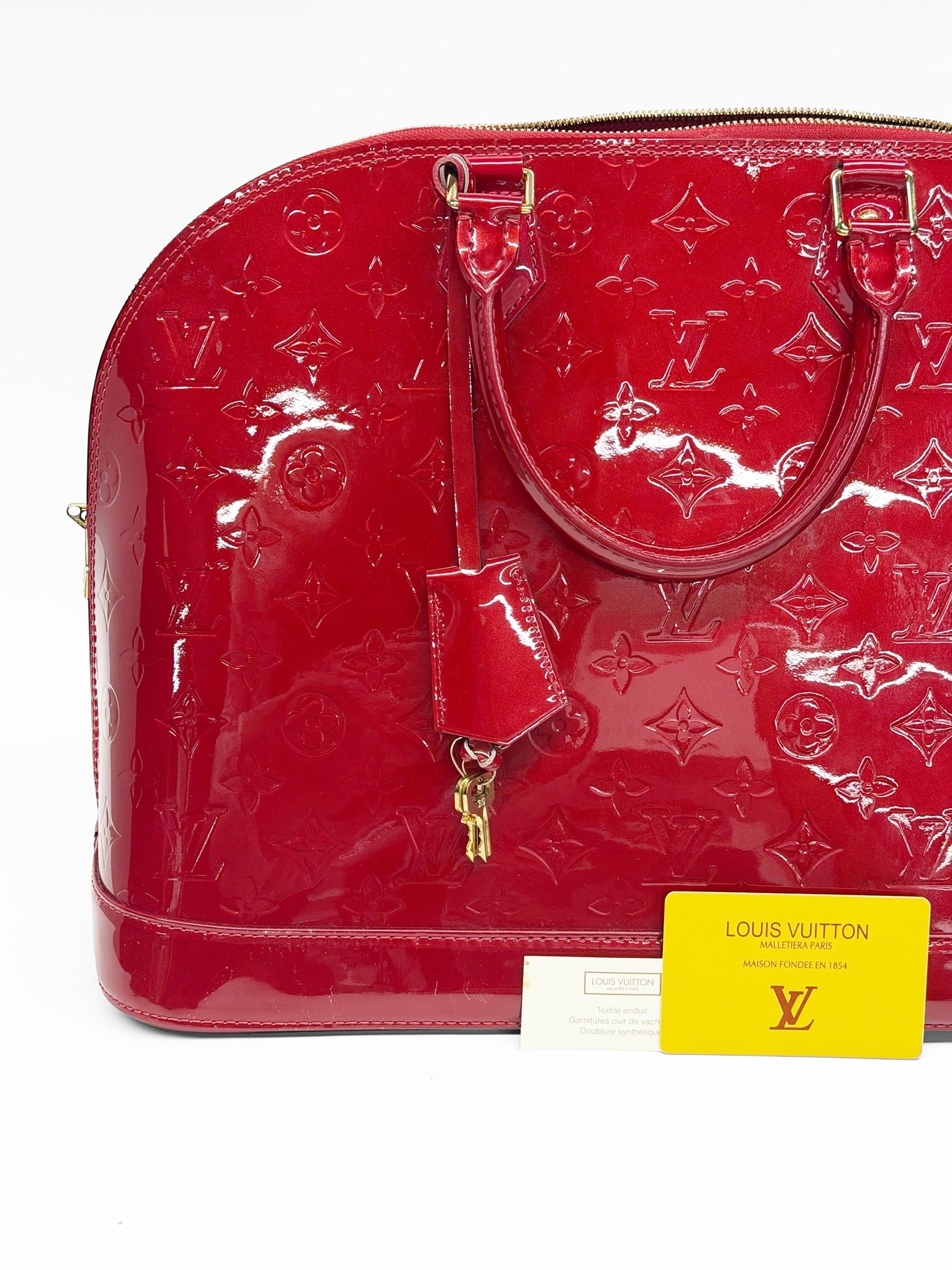 LOUIS VUITTON ALMA VERNIS GM RED