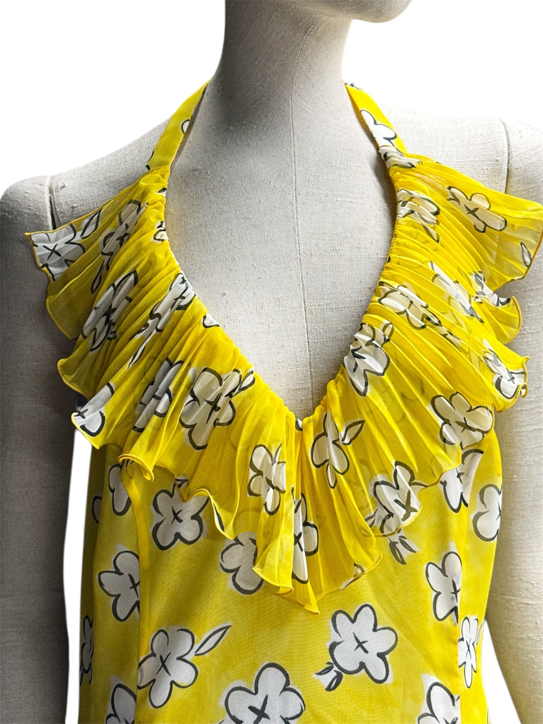 Escada Yellow Halterneck Dress