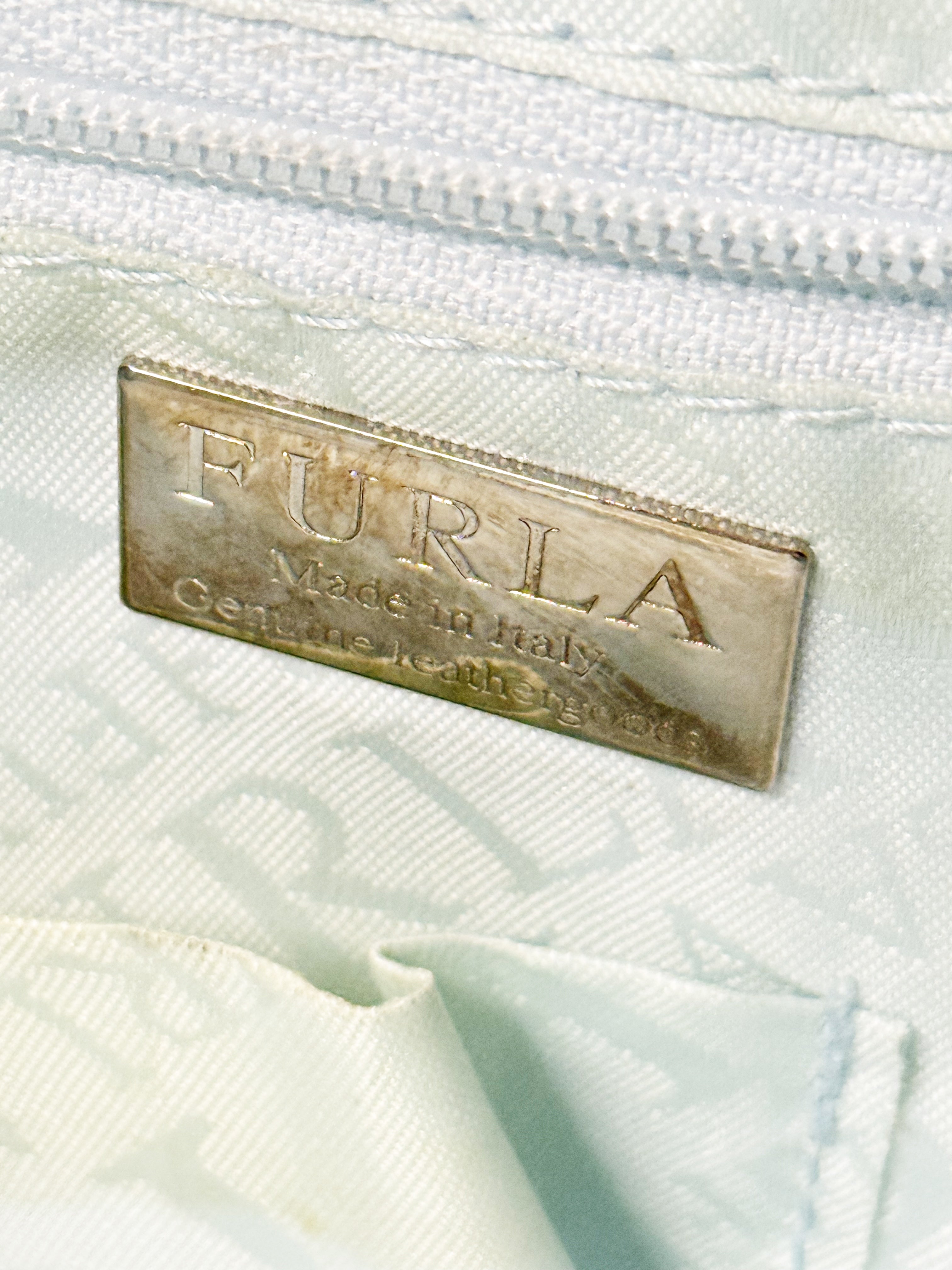 Furla Patent Leather Barrel Bag