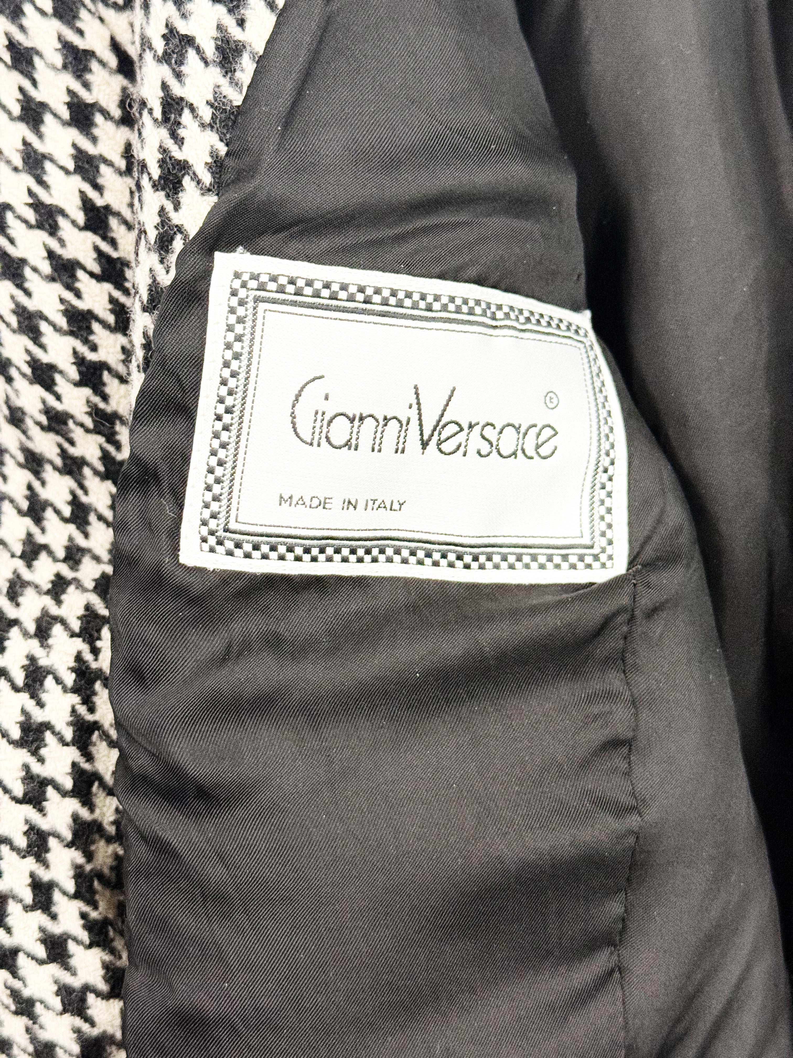 Gianni Versace Houndstooth Wool Blazer