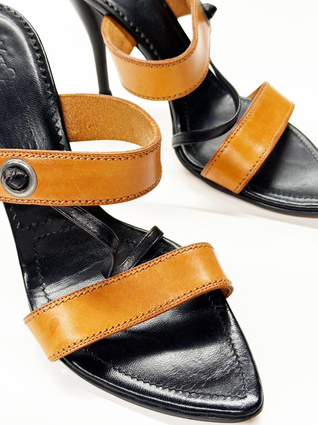 Yves Saint Laurent Leather Heeled Sandals