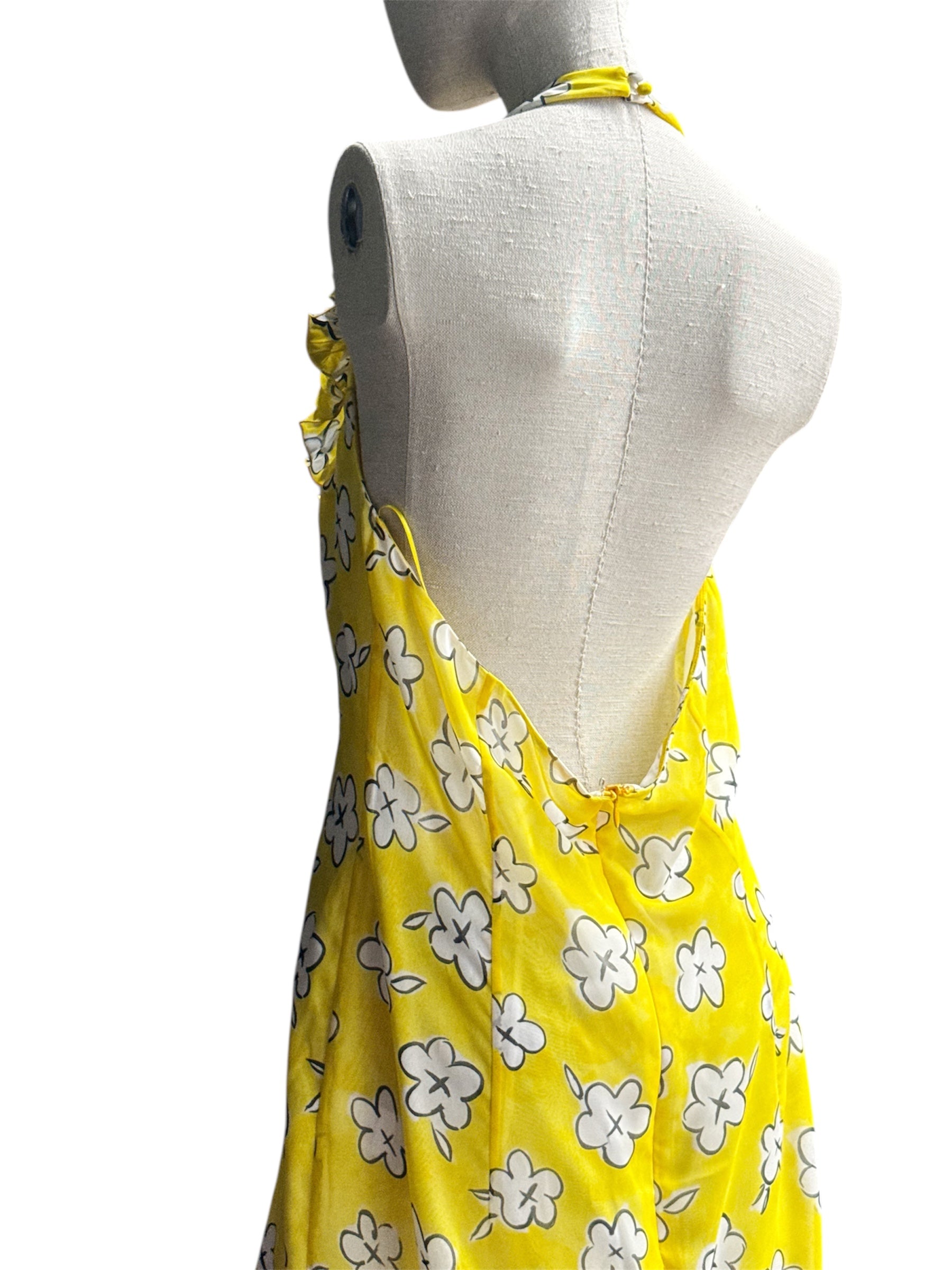 Escada Yellow Halterneck Dress
