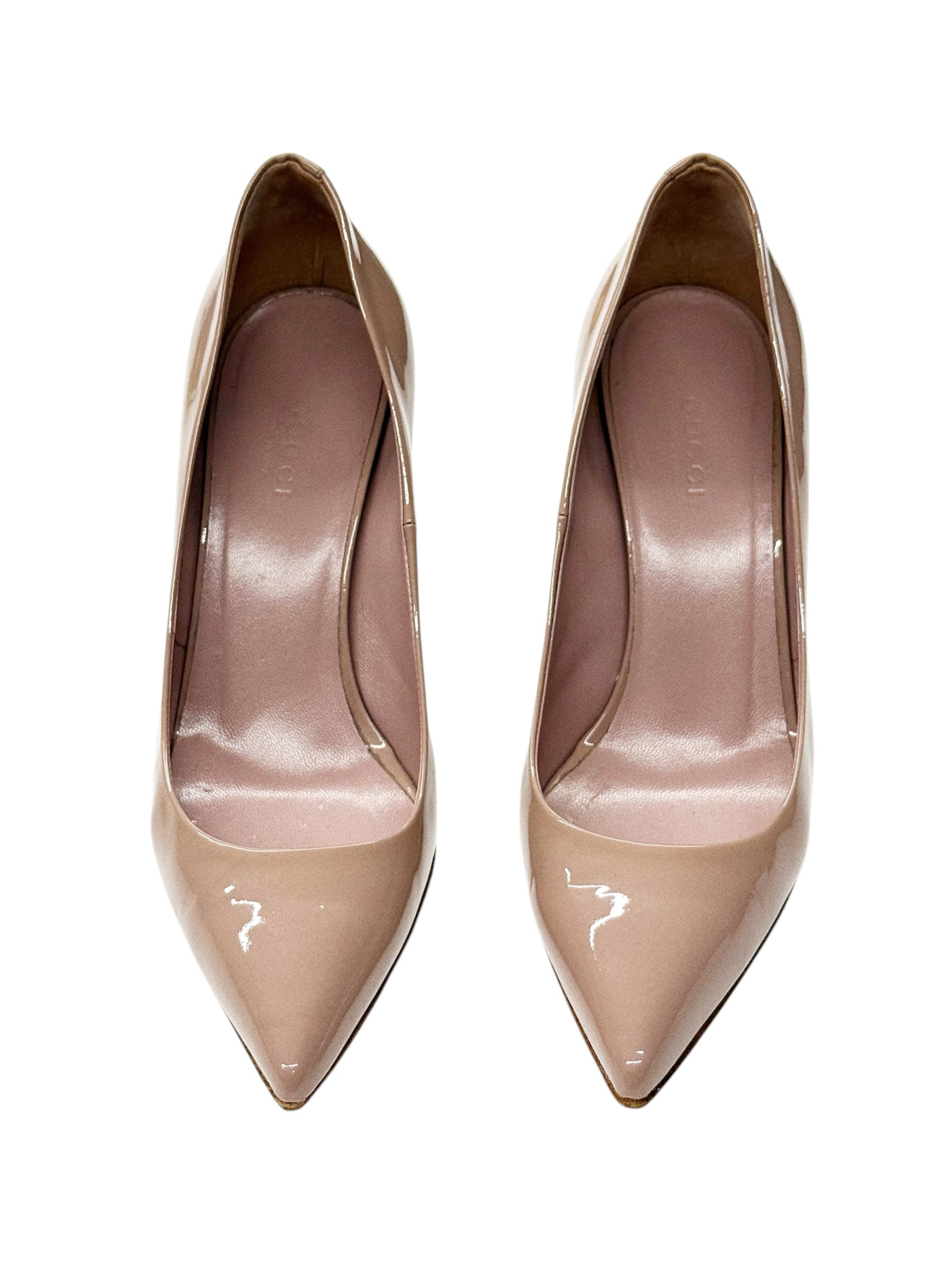 Gucci Patent Leather Bamboo Heel Pumps