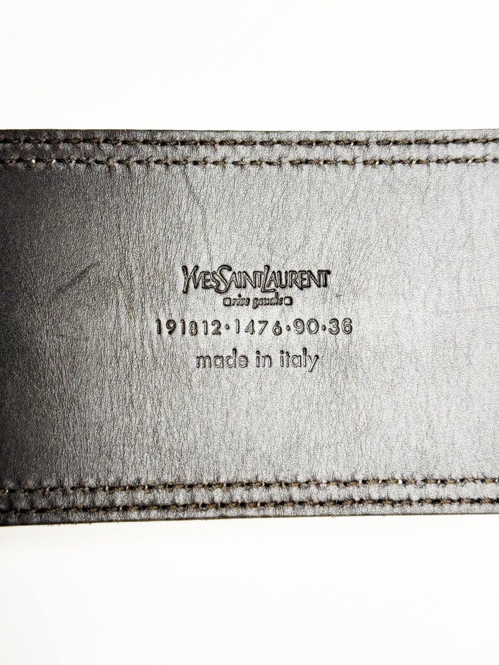 YVES SAINT LAURENT Wide Leather Belt – Made in Italy