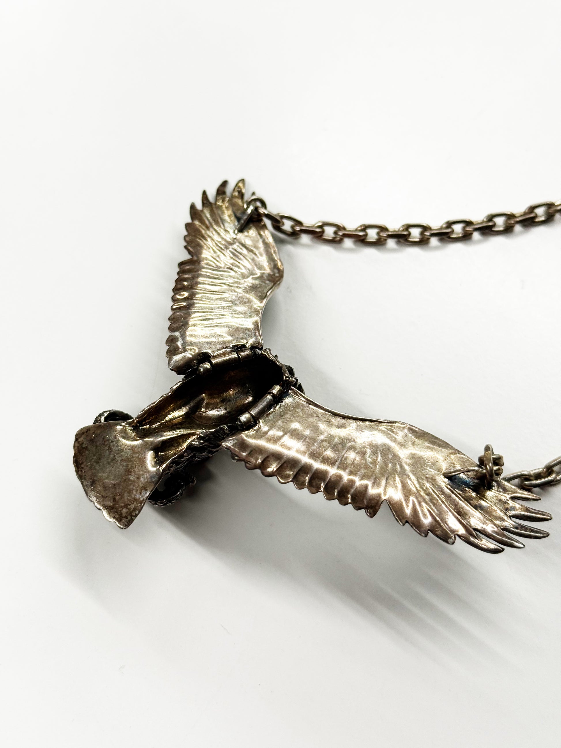 Dior Homme Eagle Pendant Necklace – Vintage Silver Statement Jewelry