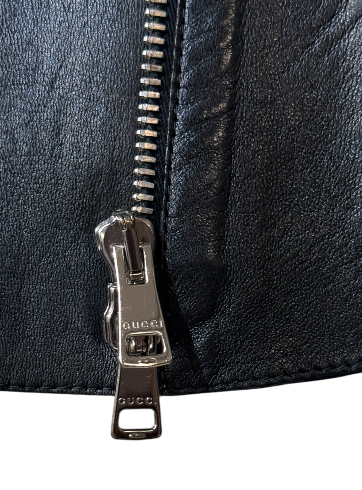 GUCCI Black Leather Jacket – Made in Italy