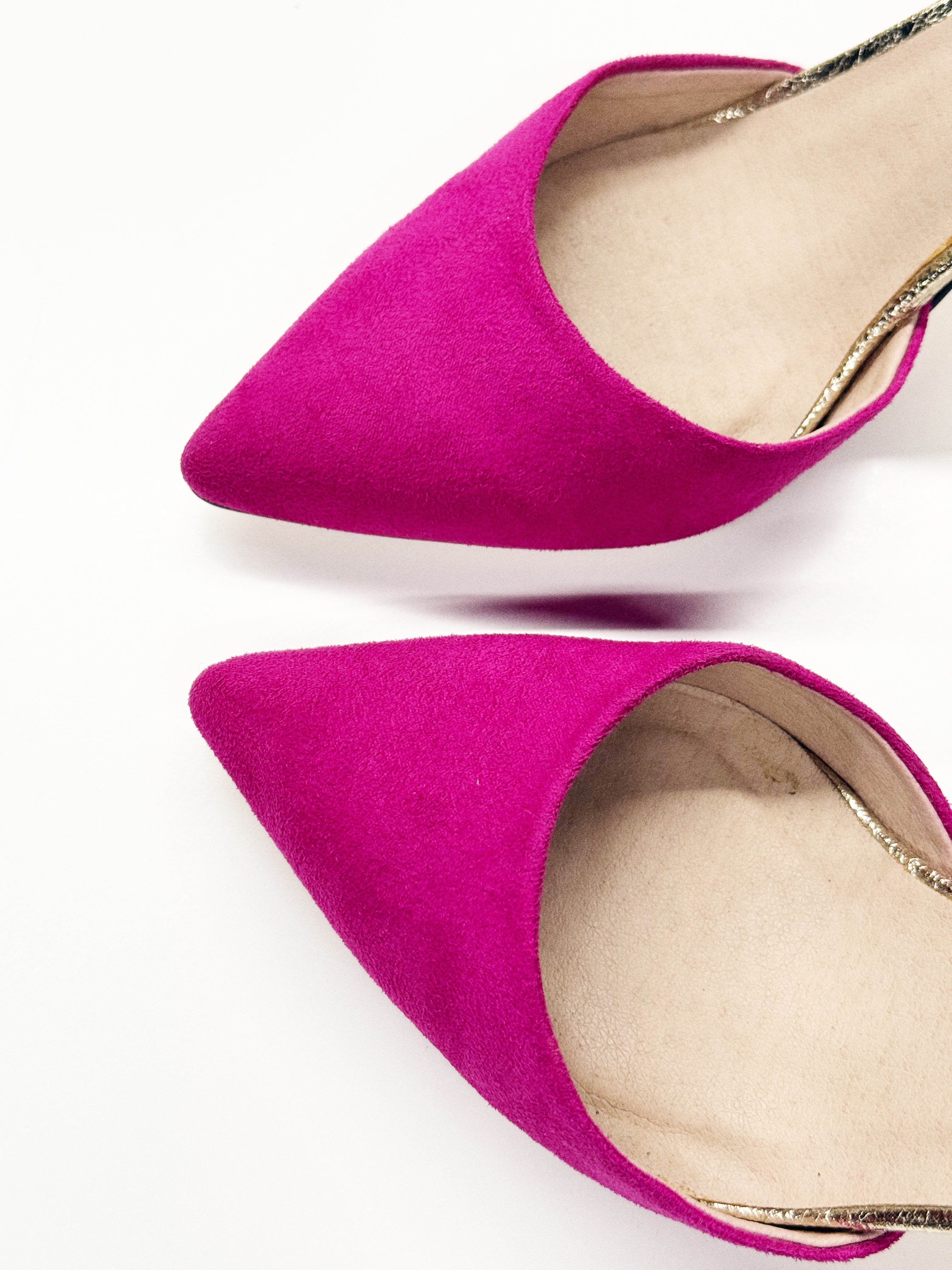 Menbur Pink Multicolor Statement Heels