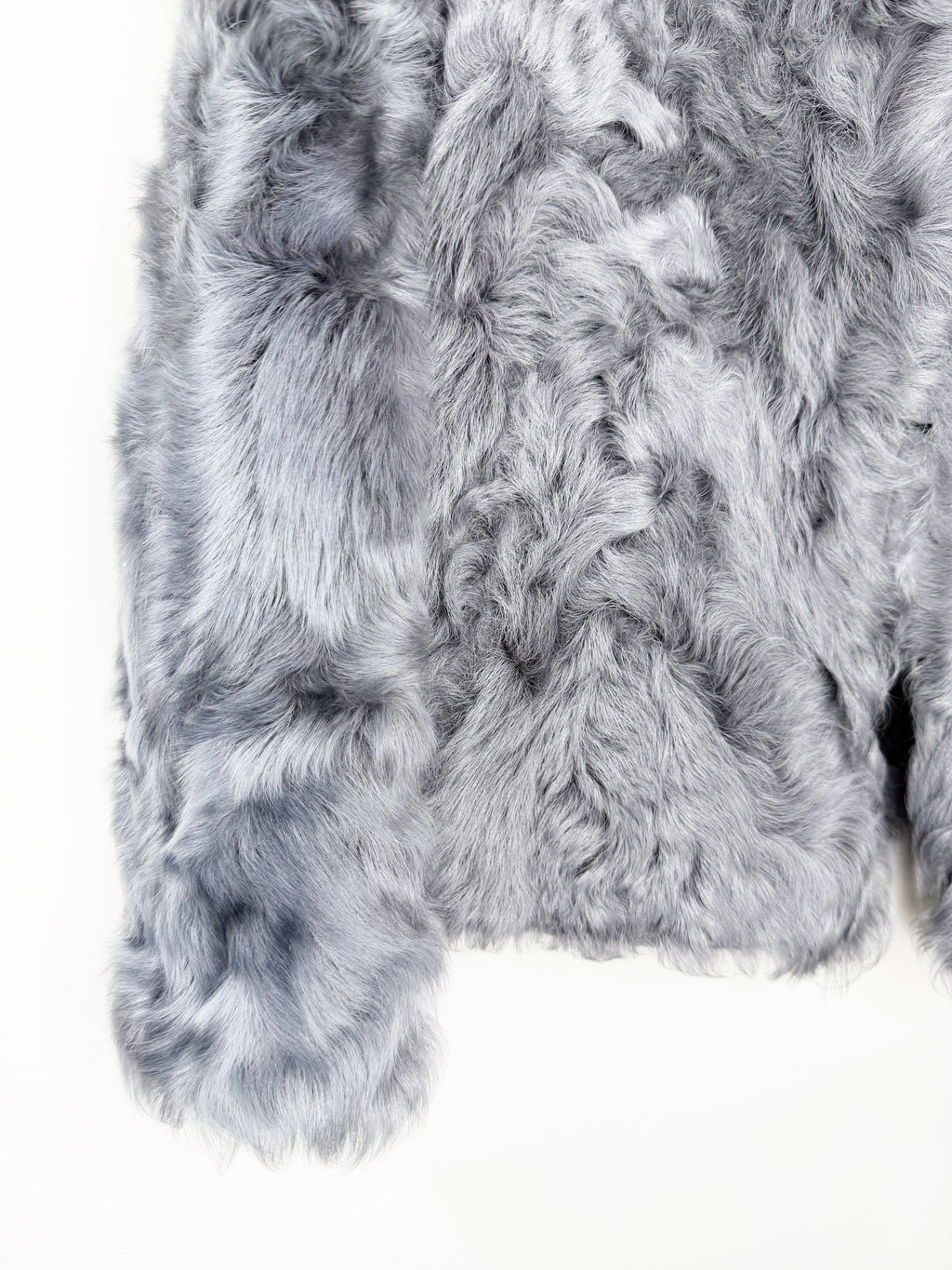 RAVN Grey Curly Fur Jacket