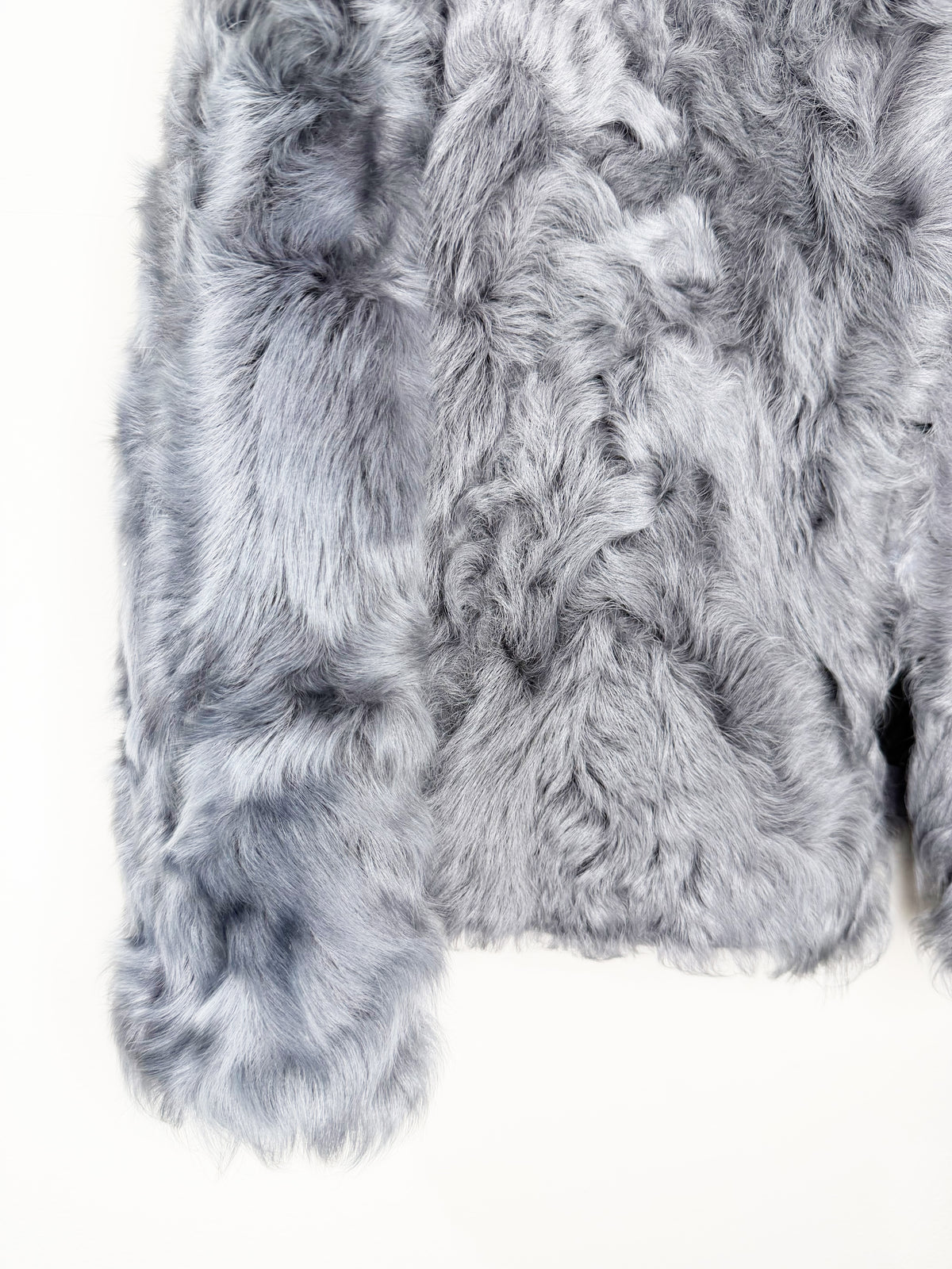 RAVN Grey Curly Fur Jacket