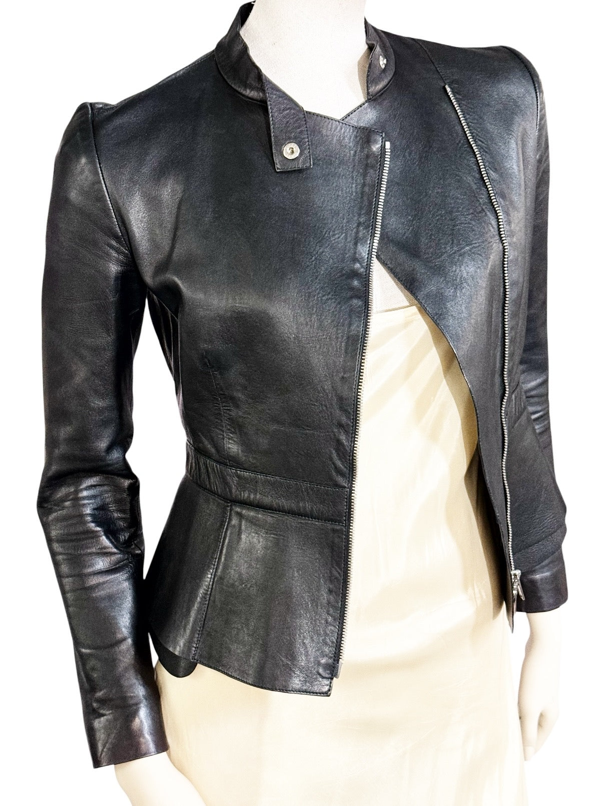 GUCCI Black Leather Jacket – Made in Italy