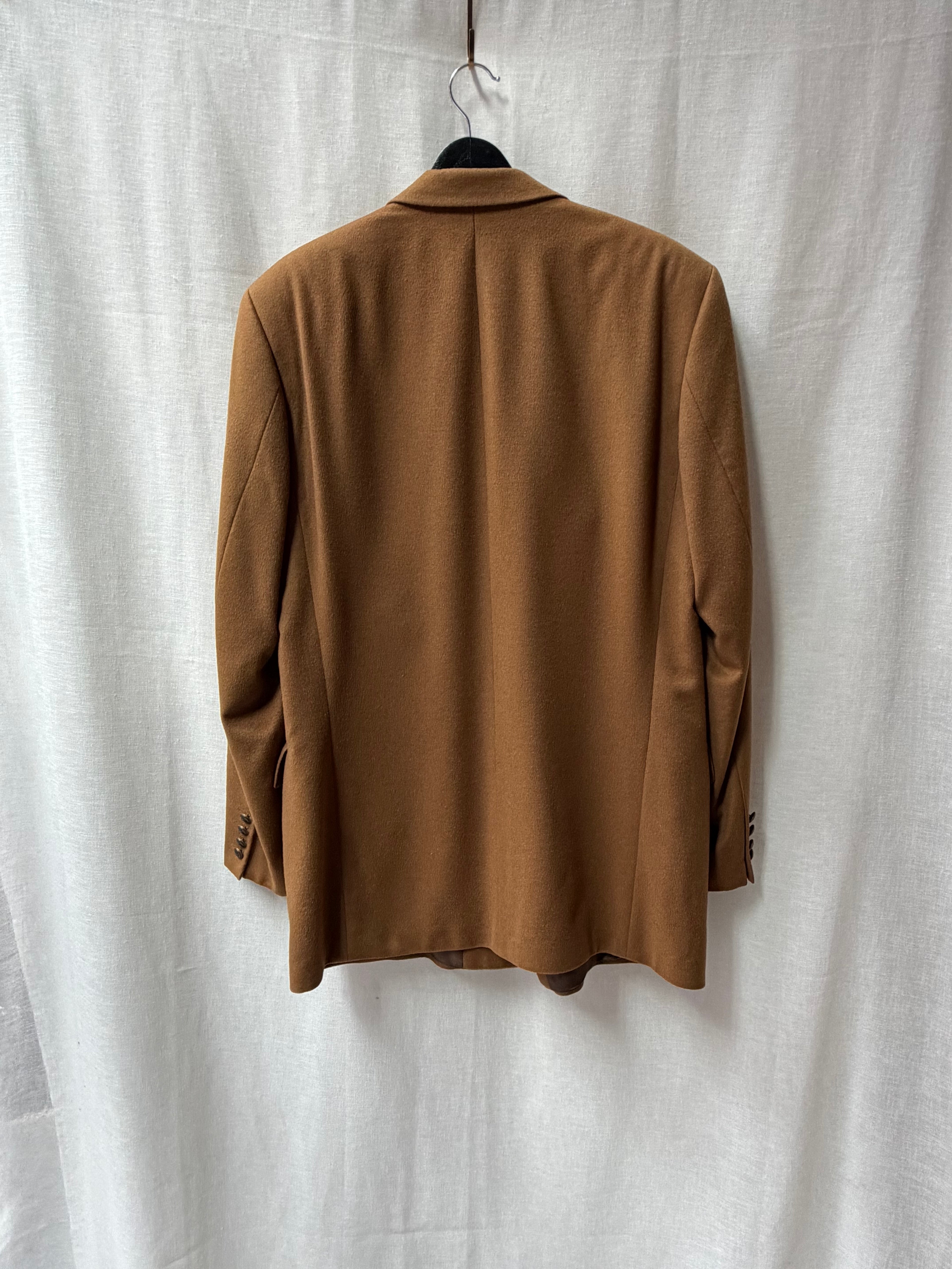 Vintage Yves Saint Laurent Double-Breasted Wool Blazer (Camel)