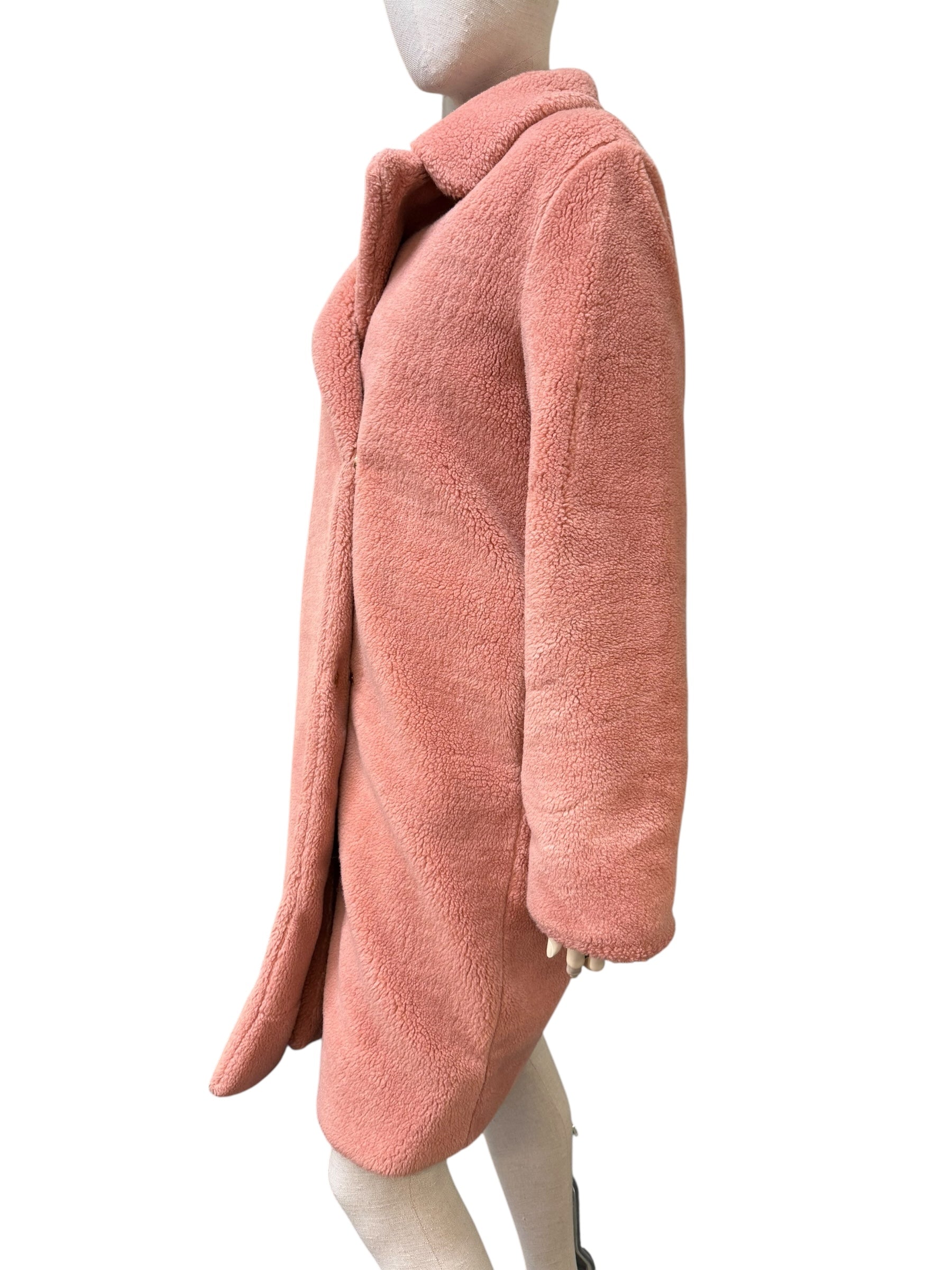 Stine Goya Pink Faux Shearling Coat