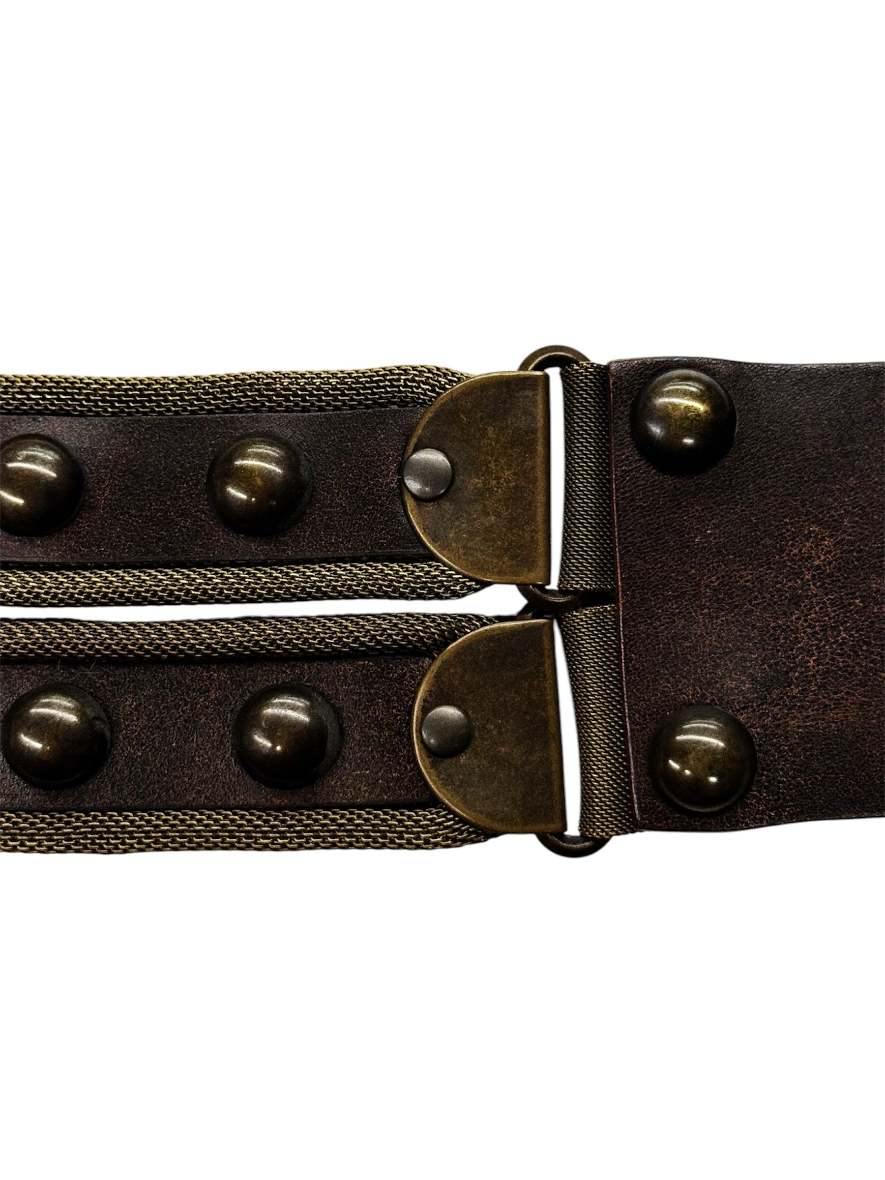 Nanni Wide Studded Leather Belt
