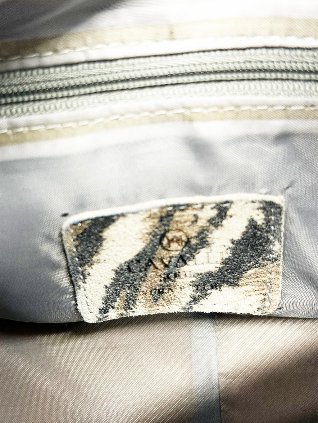 Roberto Cavalli Tiger Print Pony Hair Shoulder Bag