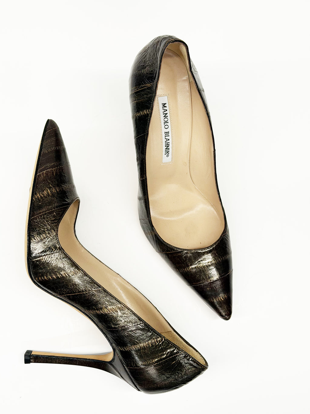 MANOLO BLAHNIK Vintage Pointed-Toe Pumps – Size EU 40