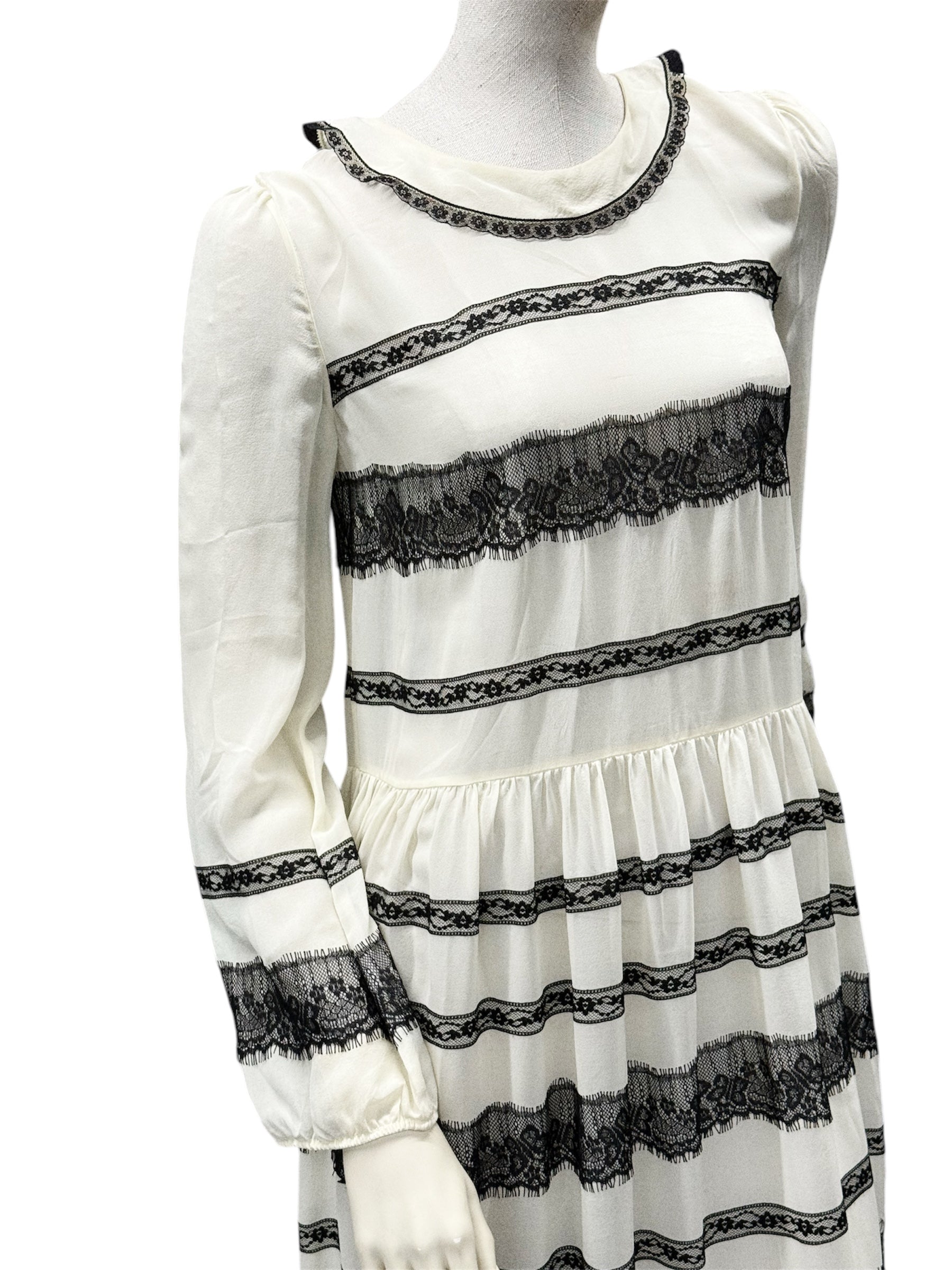 RED VALENTINO Ivory Silk Dress