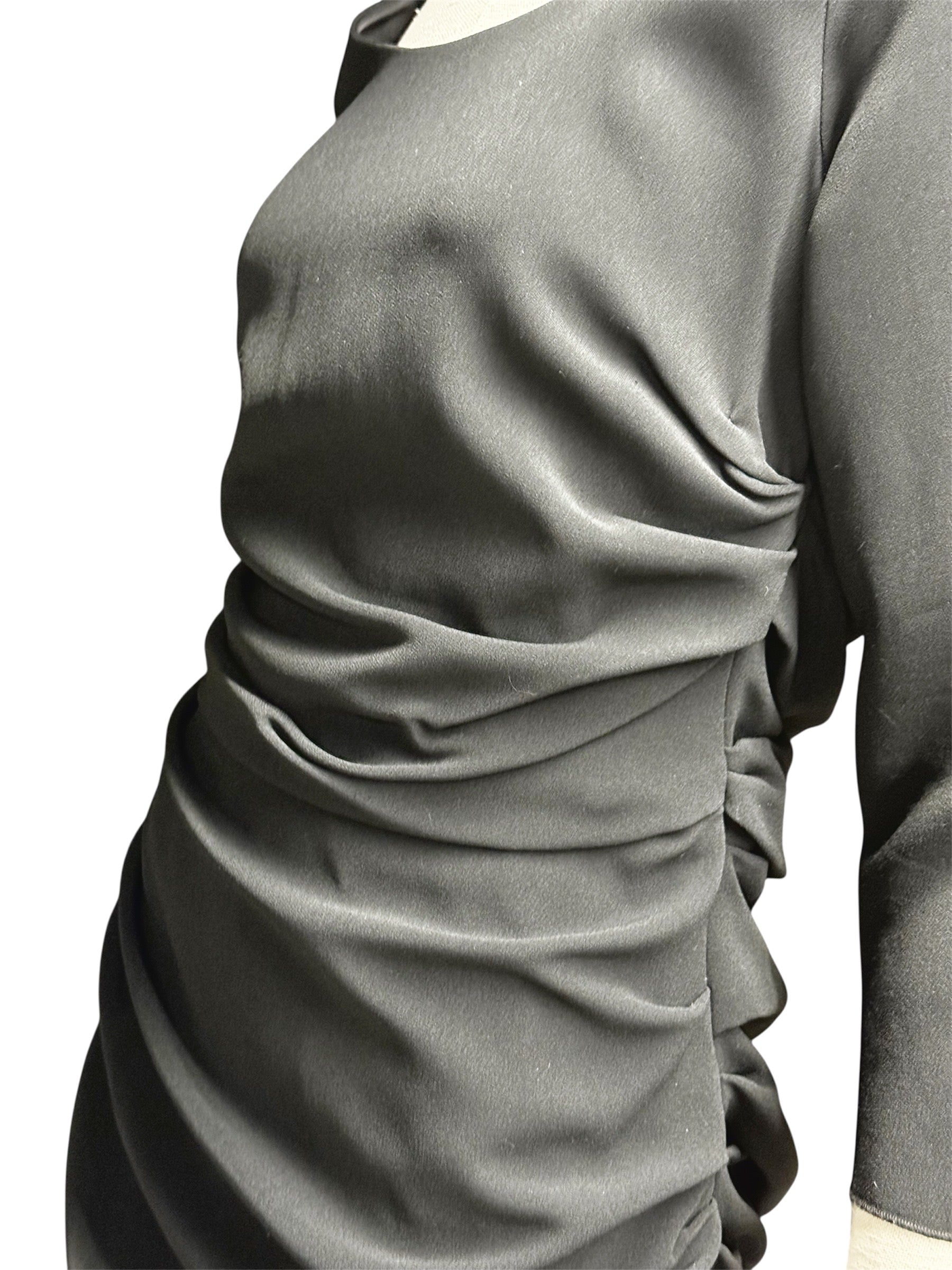 Dolce & Gabbana Draped Black Cocktail Dress