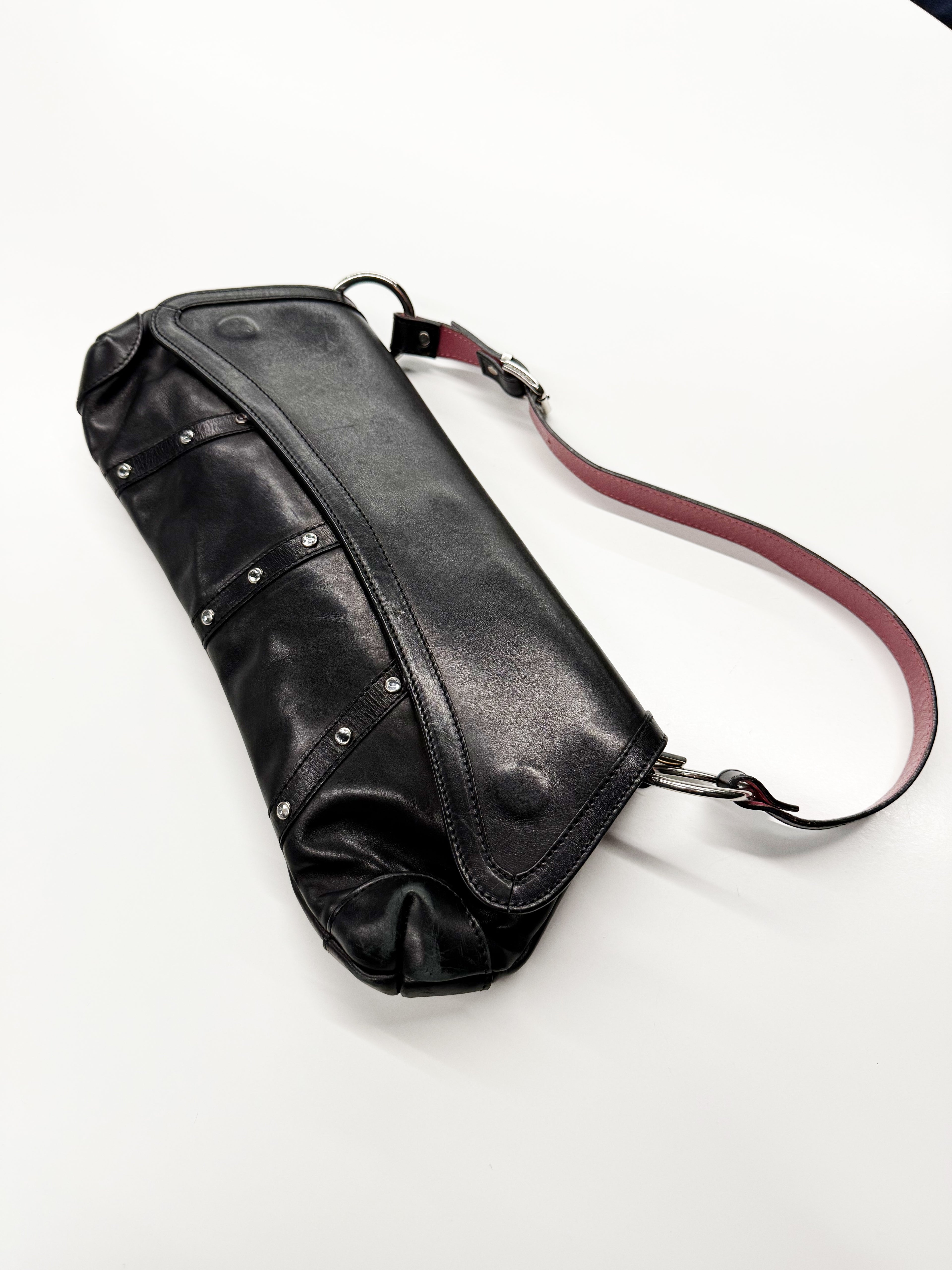 Giancarlo Proli Black Leather Shoulder Bag