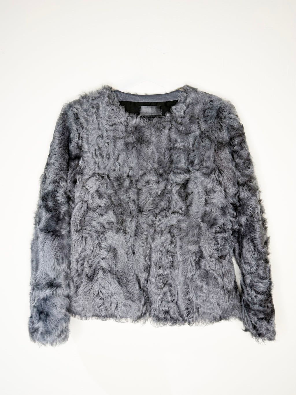 RAVN Grey Curly Fur Jacket