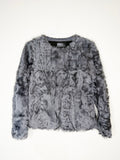 RAVN Grey Curly Fur Jacket
