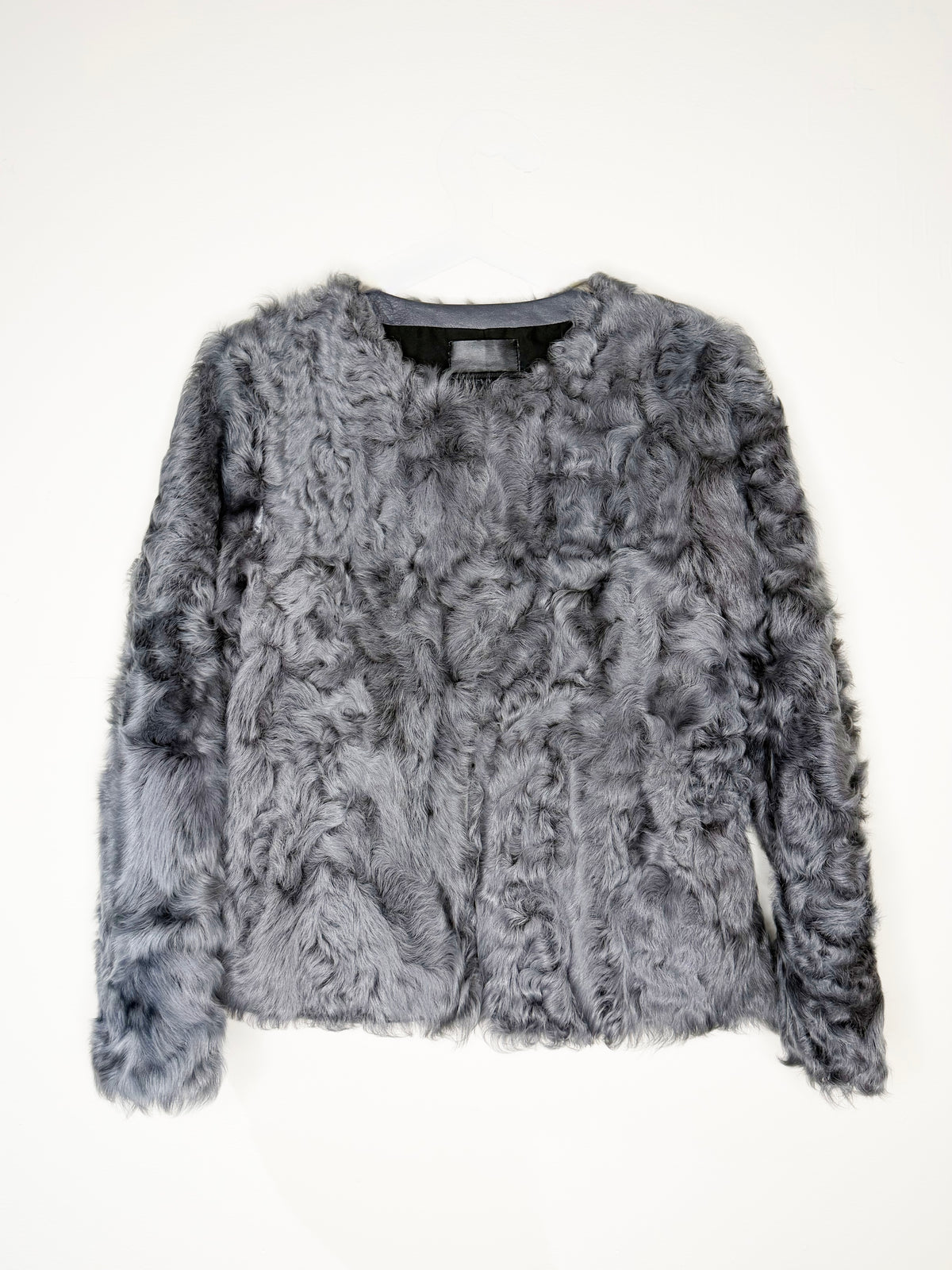 RAVN Grey Curly Fur Jacket
