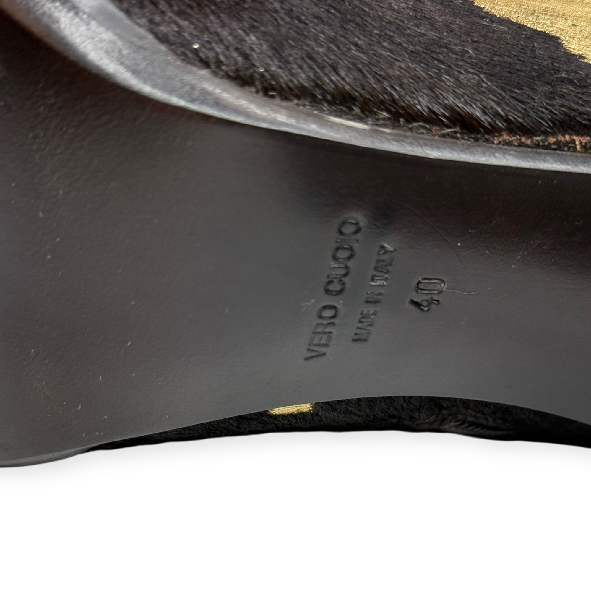 DÉBUT BLACK AND GOLD LEATHER BOOTS