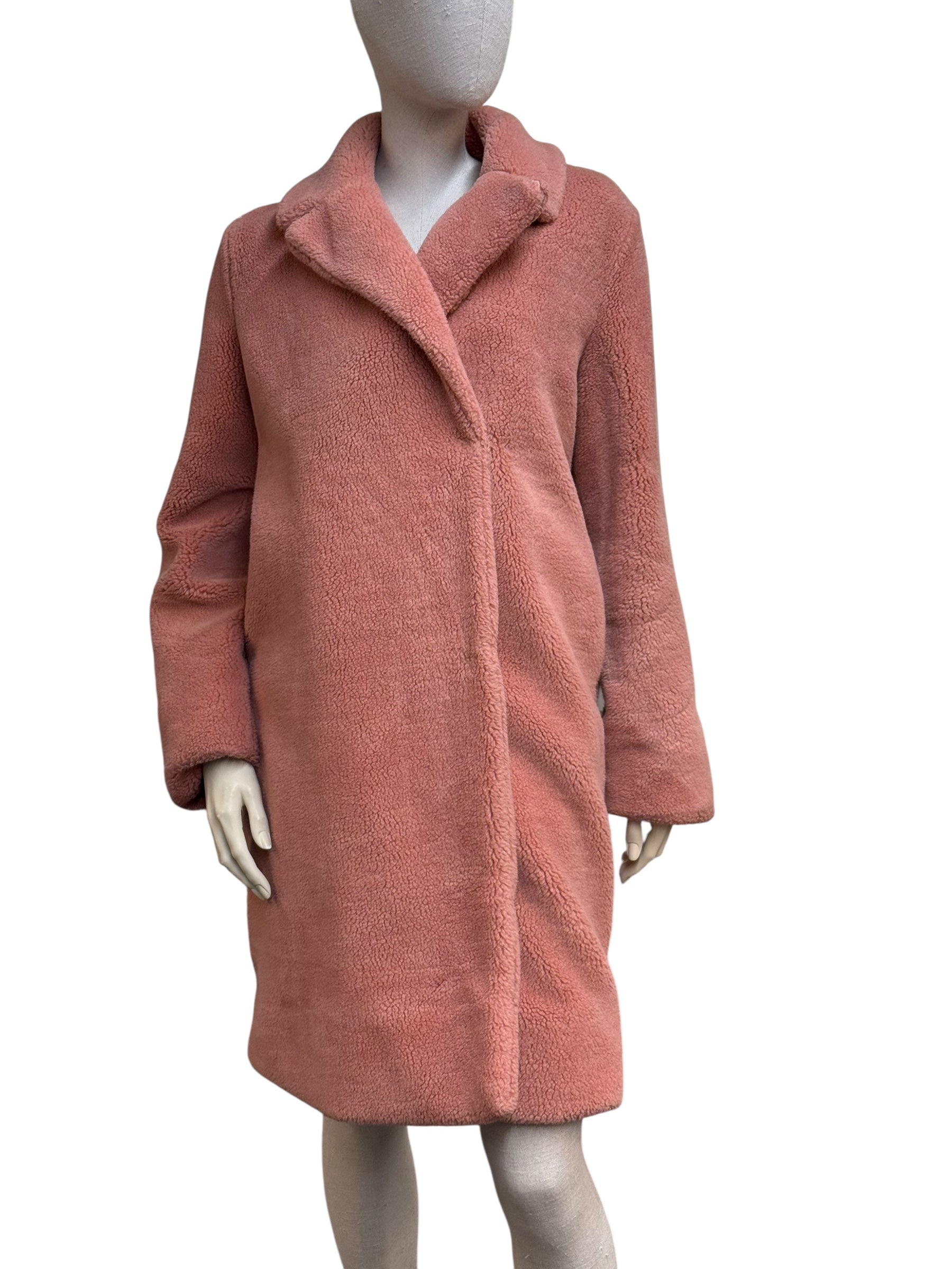Stine Goya Pink Faux Shearling Coat