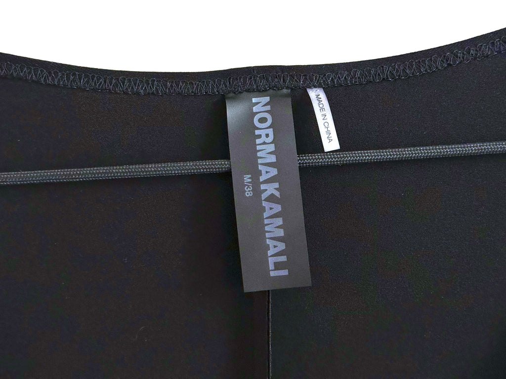 Norma Kamali Black Draped Asymmetric Dress - EU 38