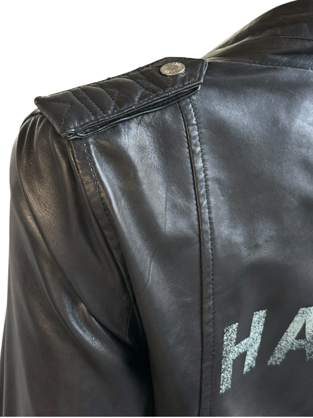 Zadig & Voltaire “LOON BIS” Lamb Leather Biker Jacket - EU 38