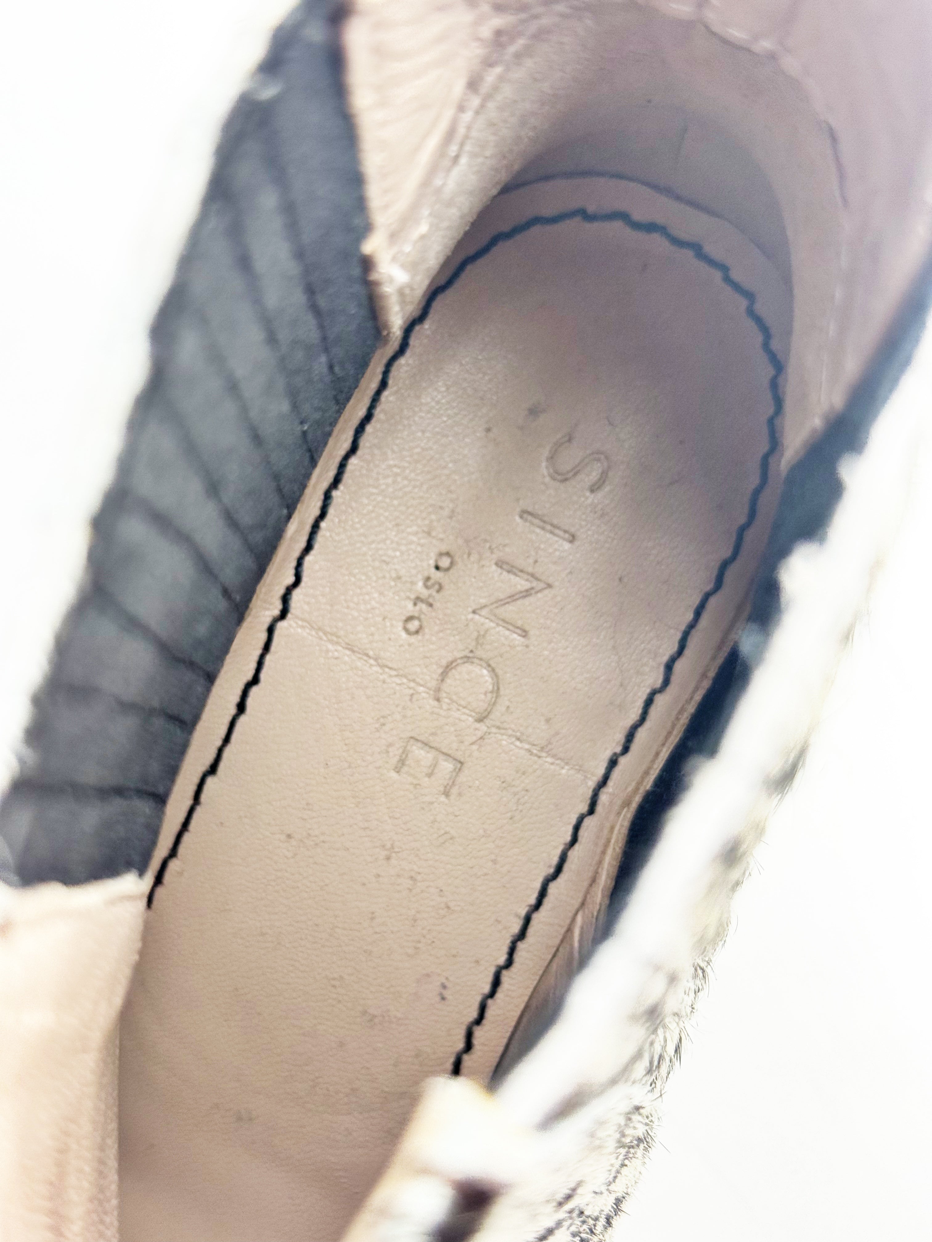 SINCE OSLO Dalmatian Pony Hair Ankle Boots - 36