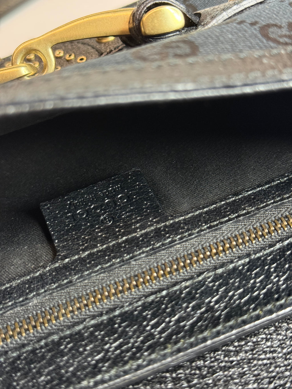 Gucci Studded Pelham Shoulder Bag in Black GG Canvas