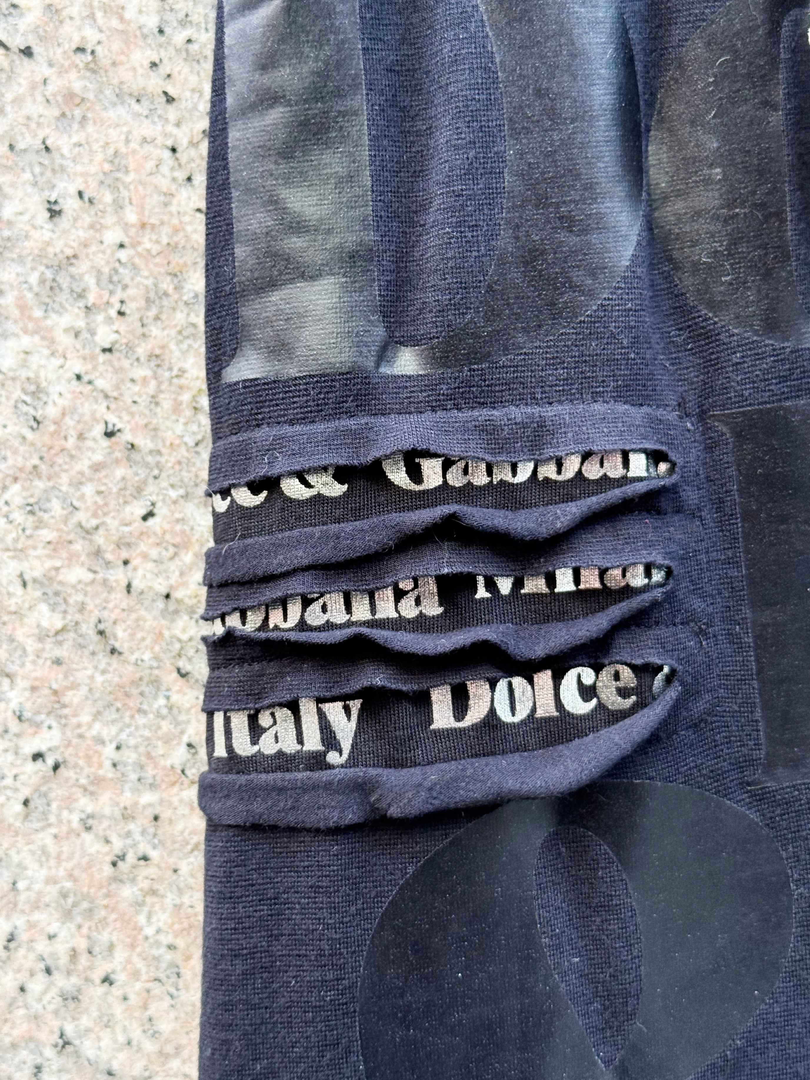 DOLCE & GABBANA BLACK LOGO TANK TOP