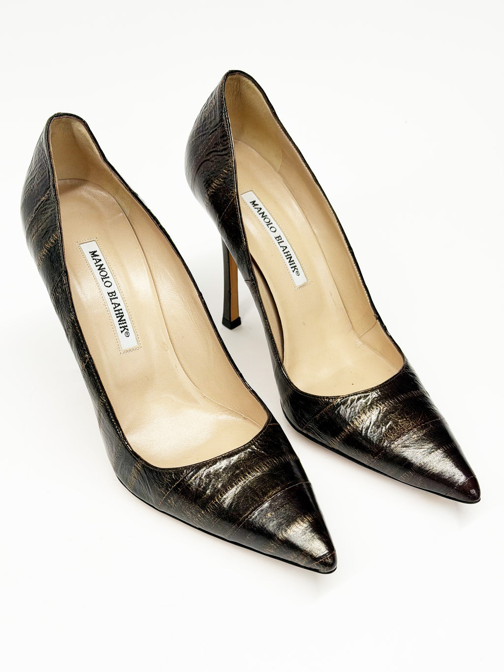 MANOLO BLAHNIK Vintage Pointed-Toe Pumps – Size EU 40