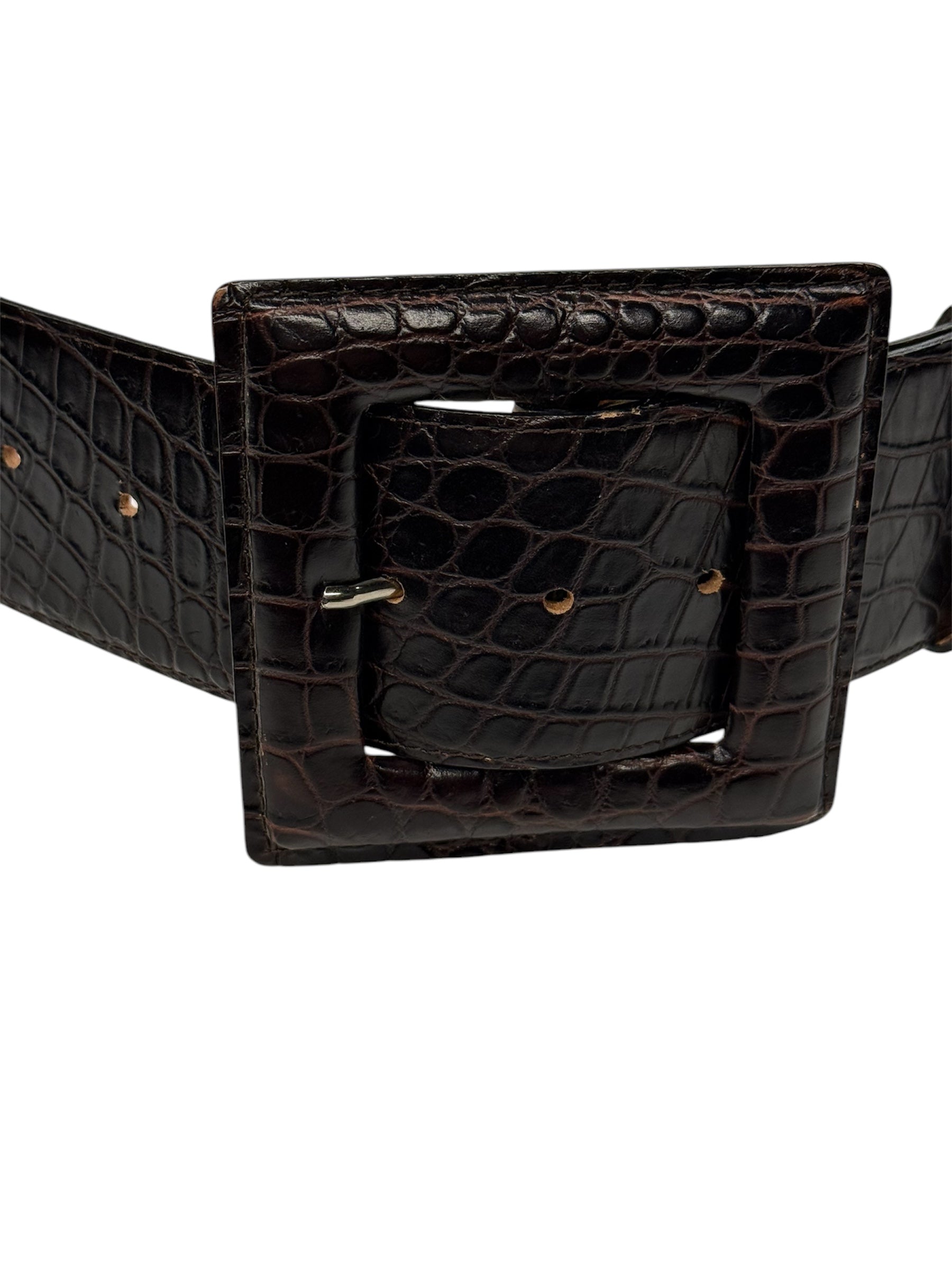 Merete Fonnesberg Embossed Leather Belt