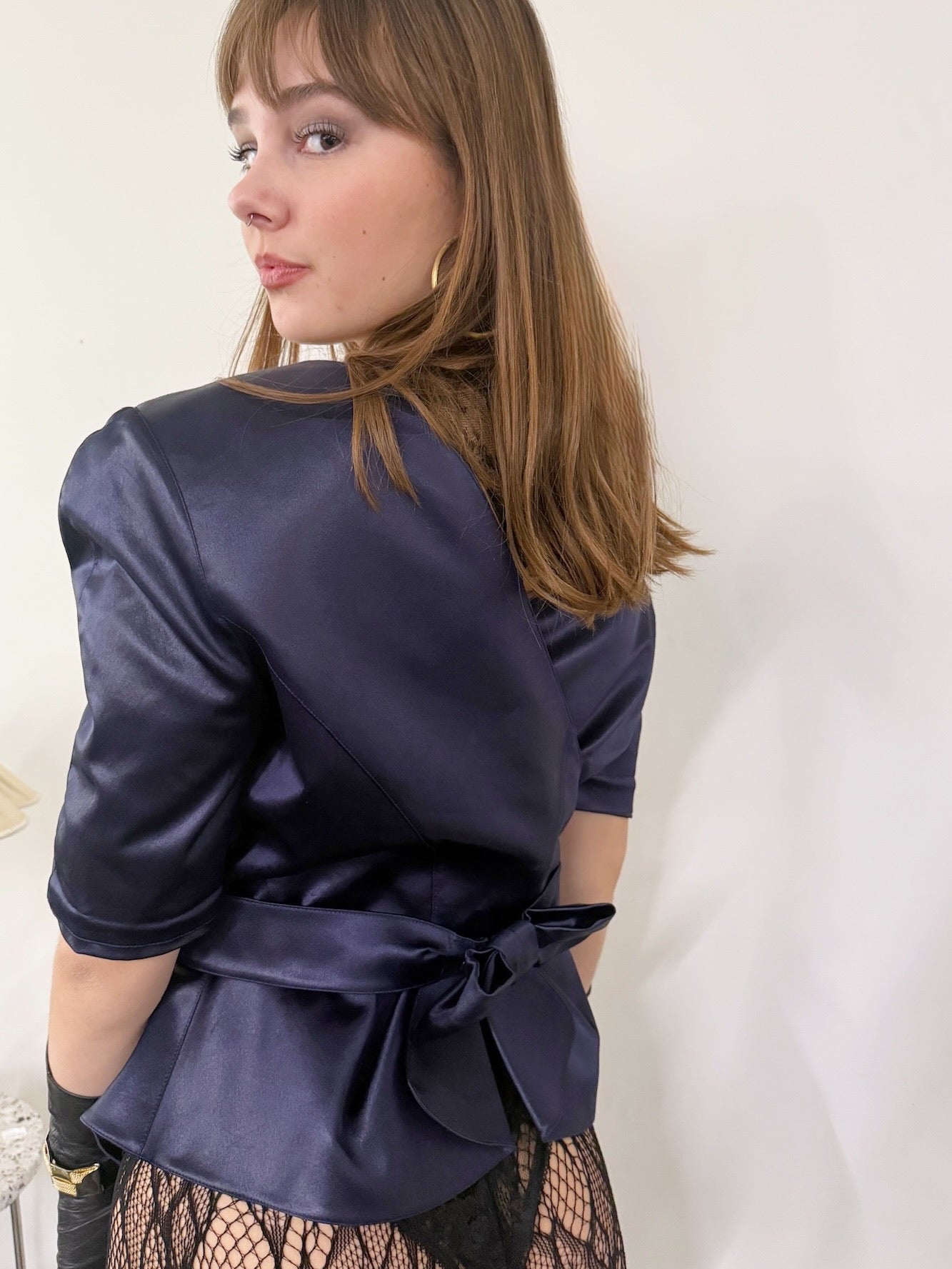 Thierry Mugler Structured Satin Top