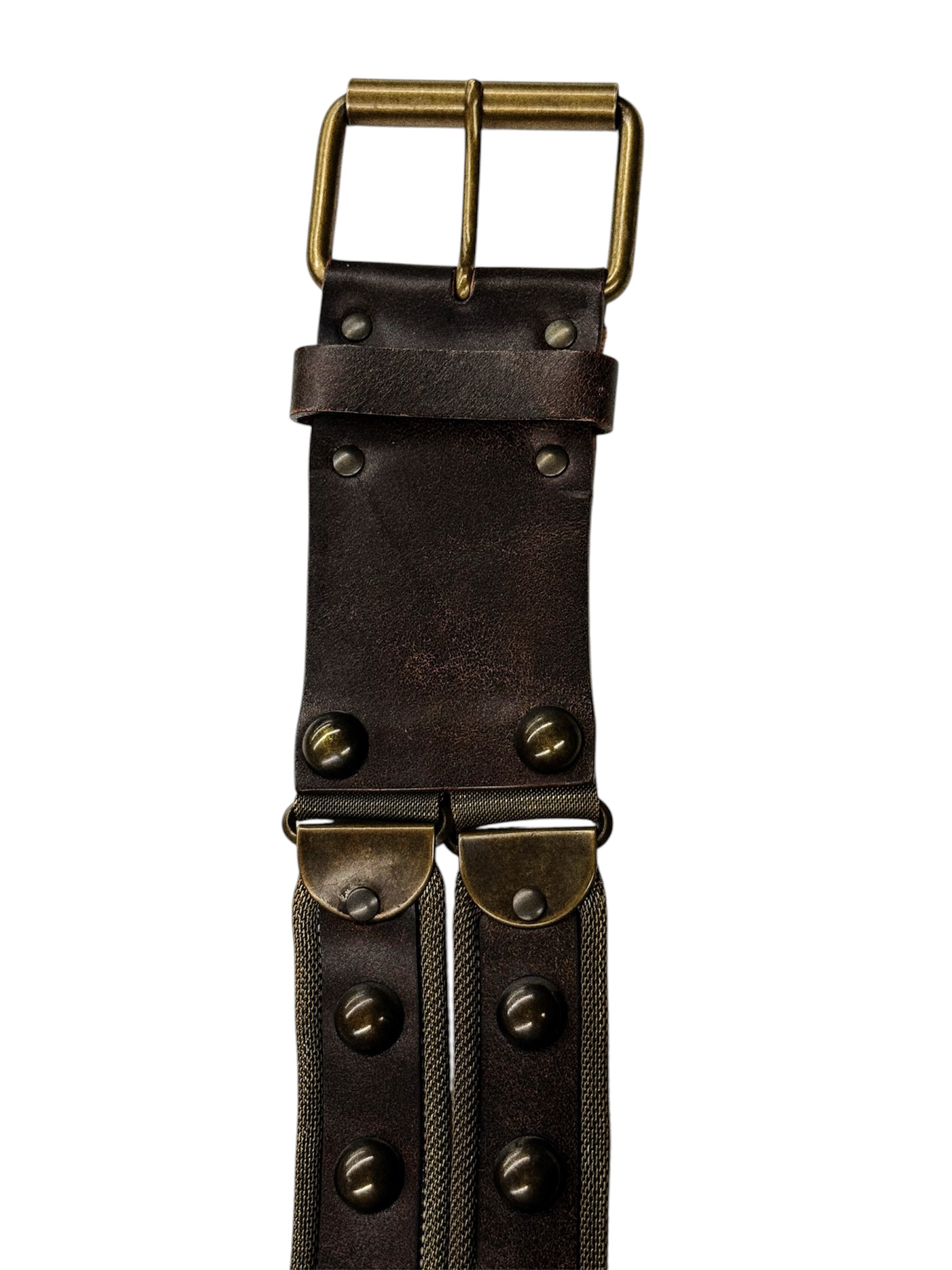 Nanni Wide Studded Leather Belt