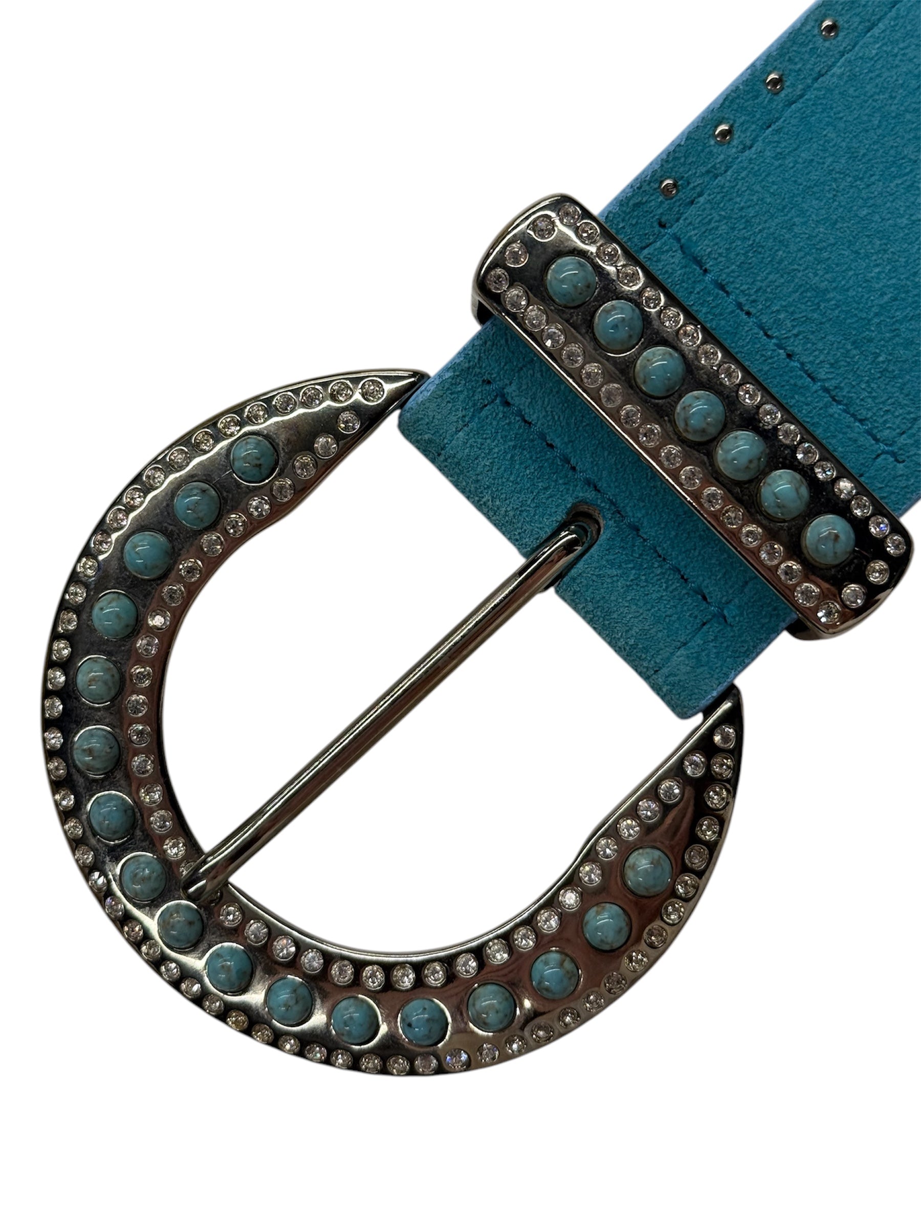 Fabrizio Mancini Blue Suede Belt